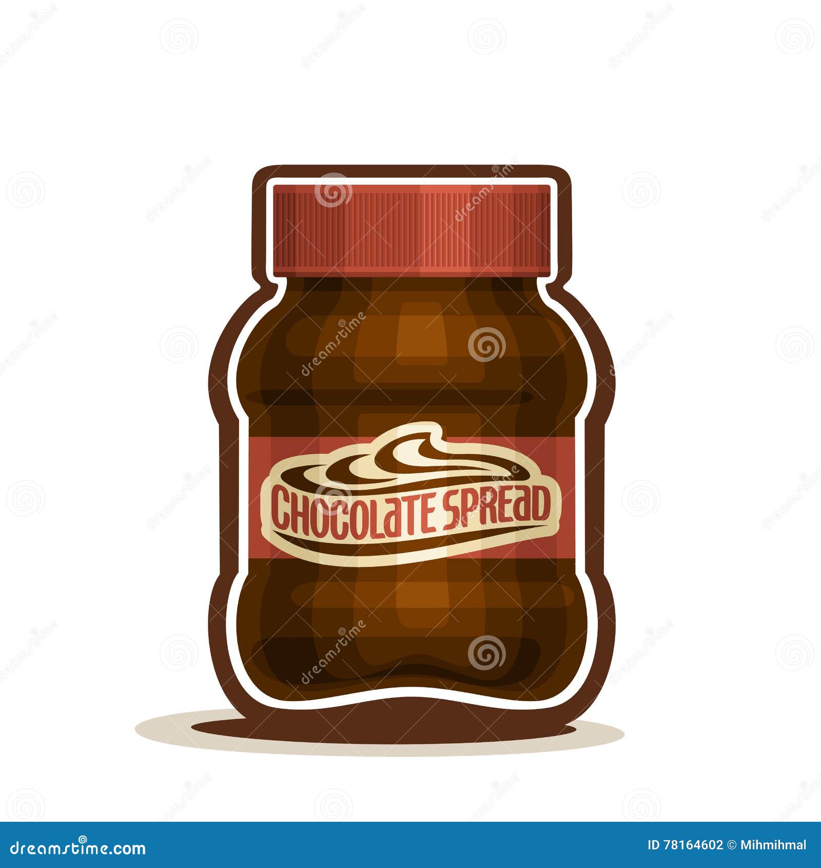 Vector Logo Chocolate Spread Jar With Label 78164602