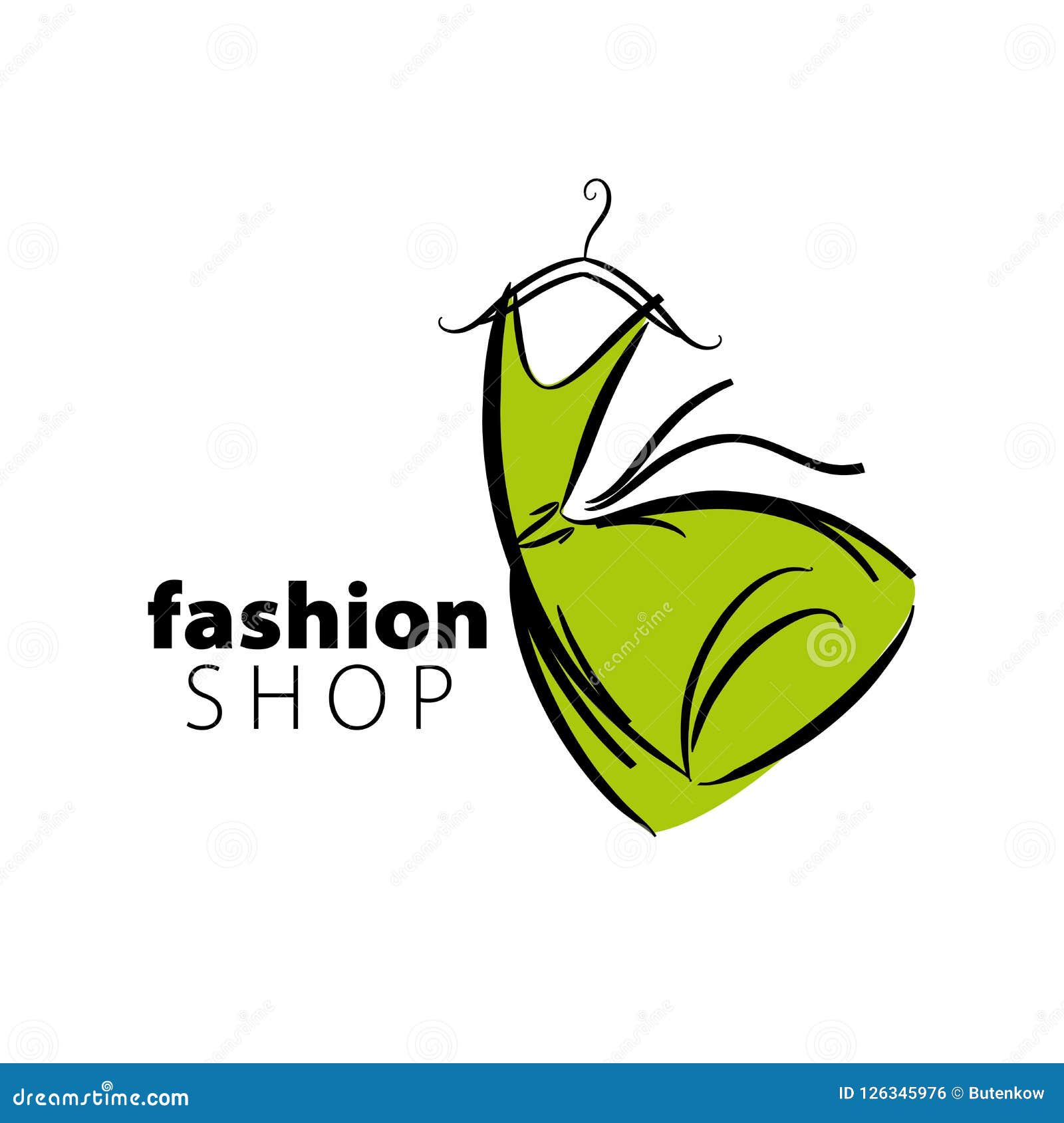 Vector logo clothing stock vector. Illustration of dress - 126345976