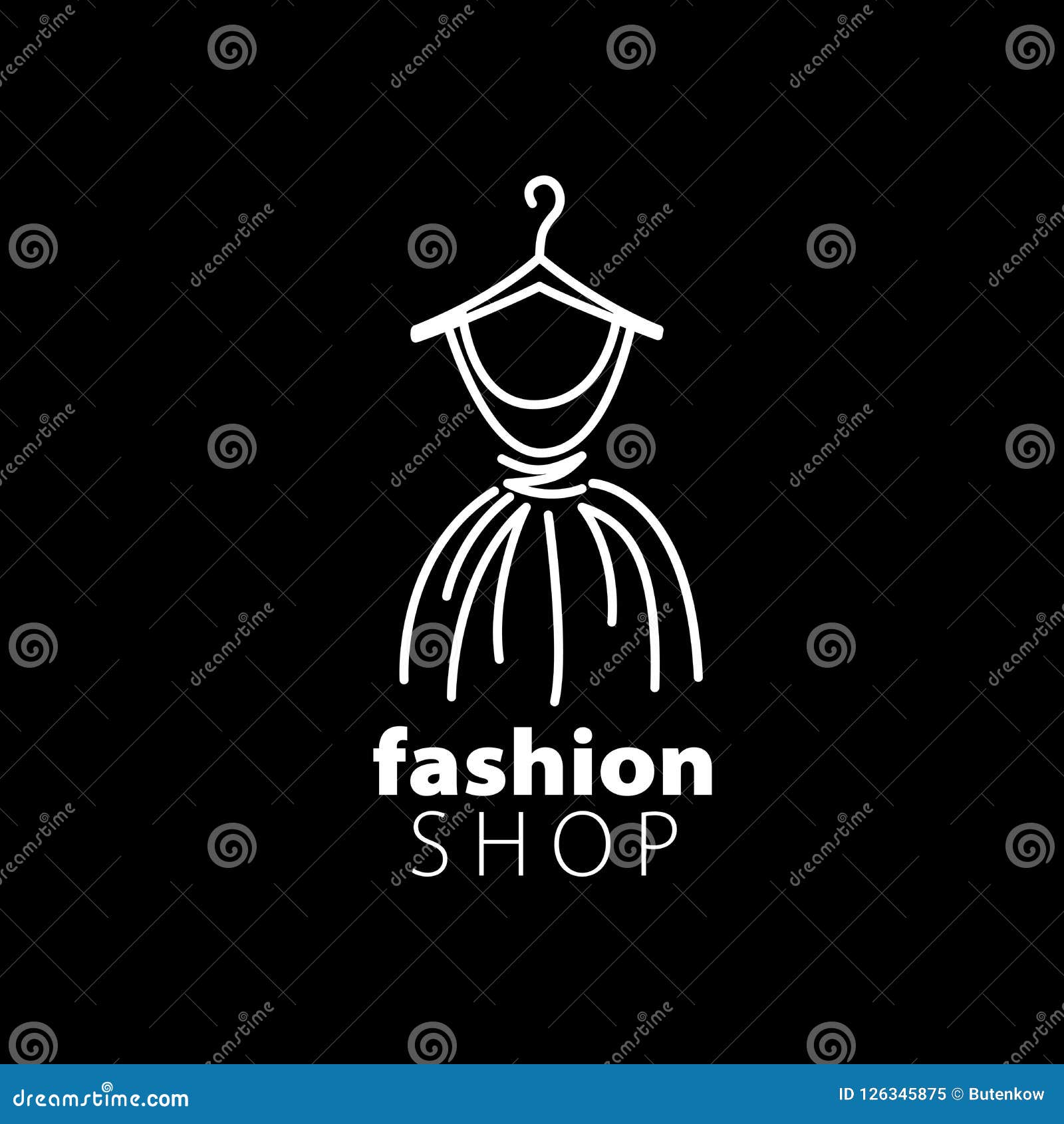 Vector logo clothing stock vector. Illustration of female - 126345875