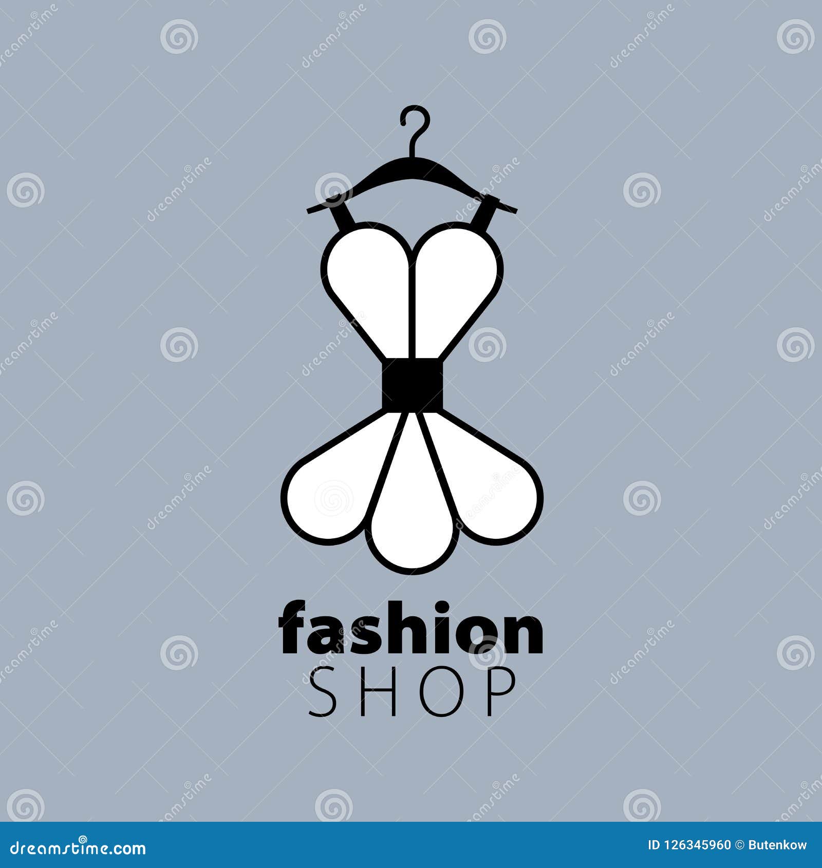 Vector logo clothing stock vector. Illustration of black - 126345960