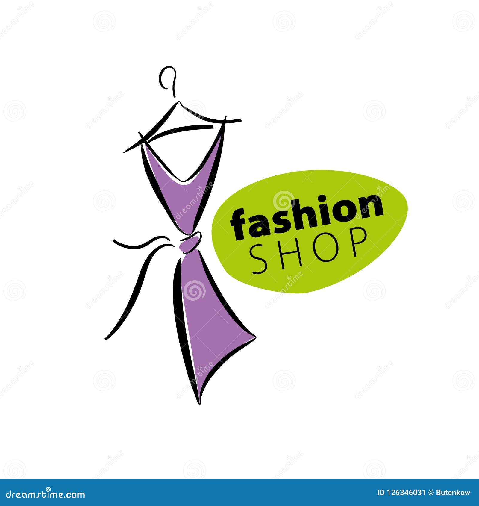 Vector logo clothing stock vector. Illustration of background - 126346031