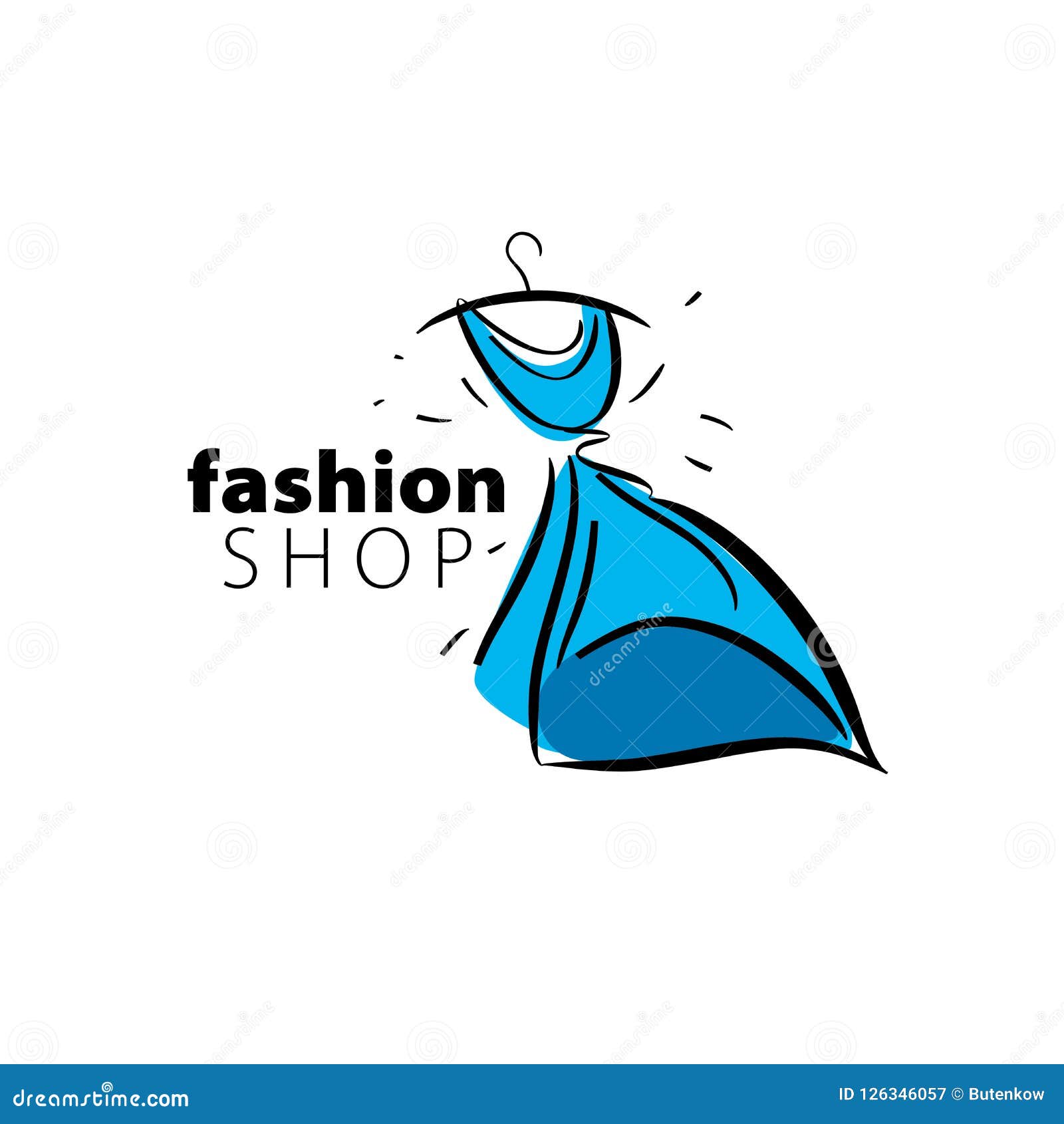 Vector logo clothing stock vector. Illustration of hanger - 126346057