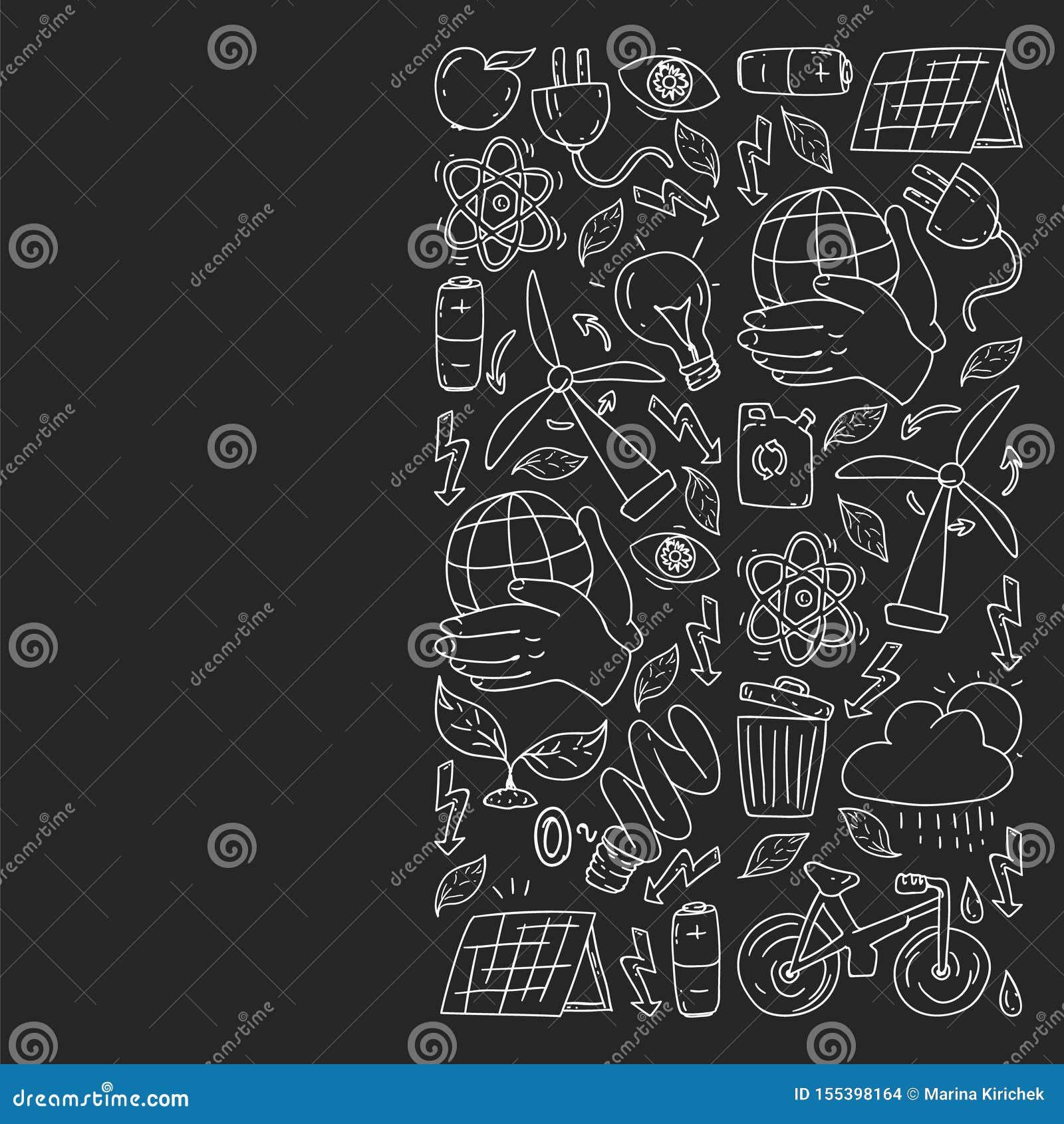 logo,  and badge in trendy drawing style - zero waste concept, recycle and reuse, reduce - ecological