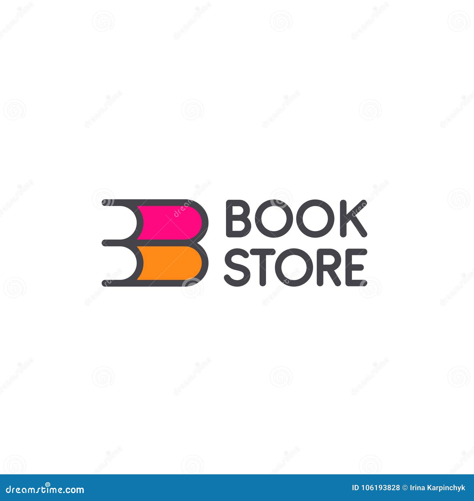 Vector Logo Design for Book Store Stock Vector Illustration of letter