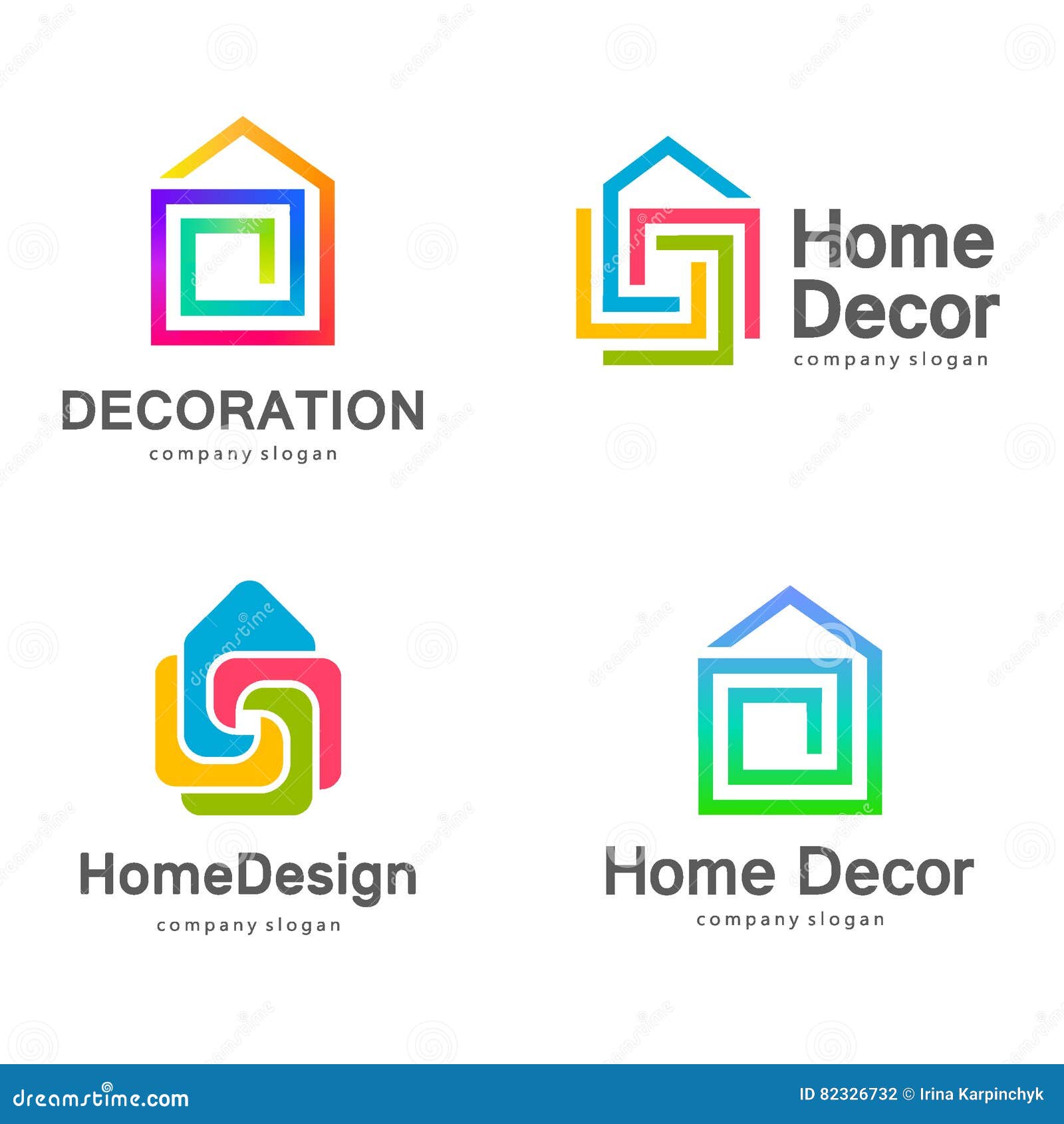 Vector Logo Design. Home Decor, Decoration Stock Vector ...