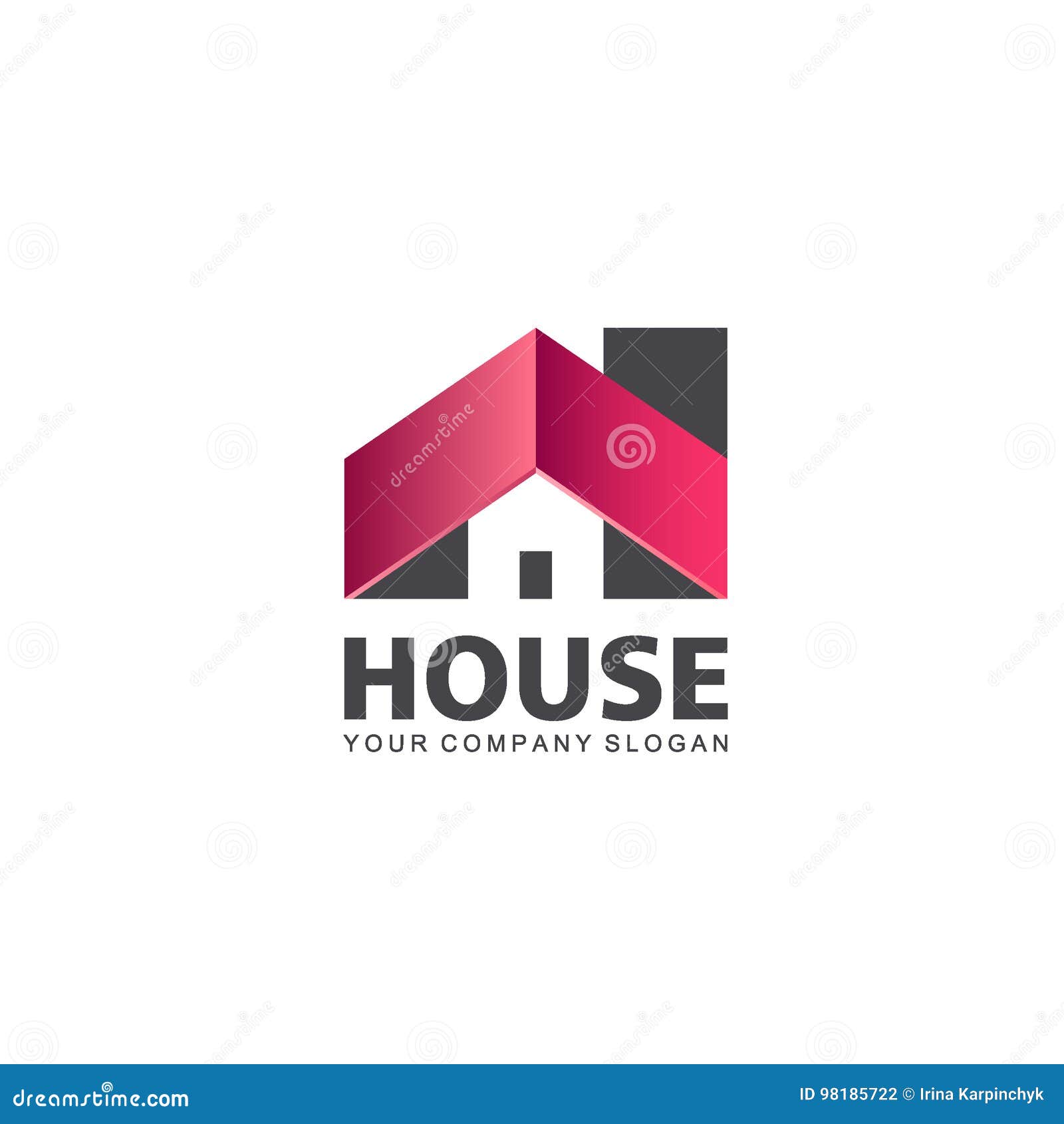 Vector Logo Design. Modern House Stock Vector Illustration of logo