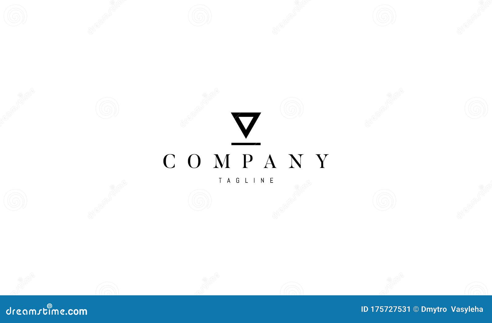 Vector Logo on Which an Abstract Image of the Letter V in the Form of a ...