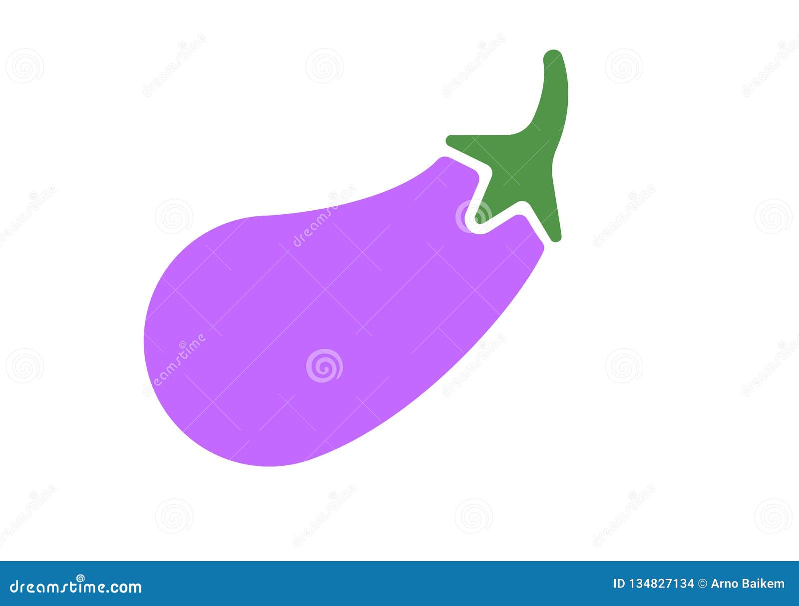 Vector Logo Eggplant on a White Background Stock Illustration