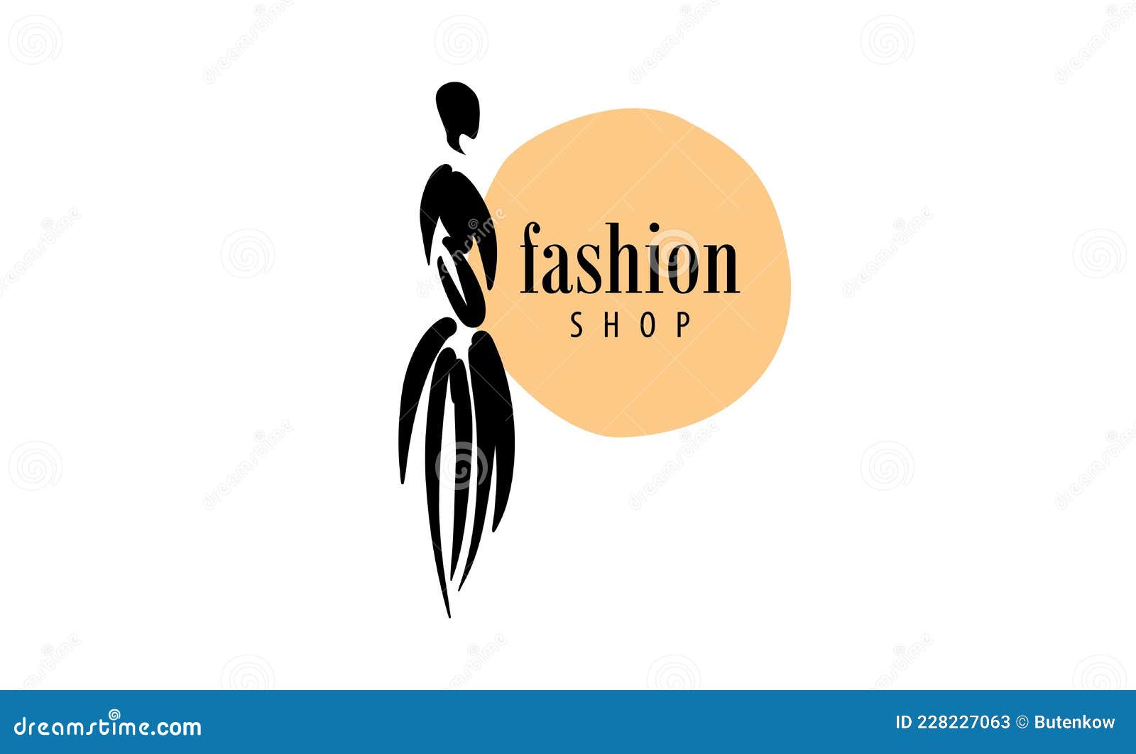 Vector Logo for Fashion with a Painted Woman on a White Background ...