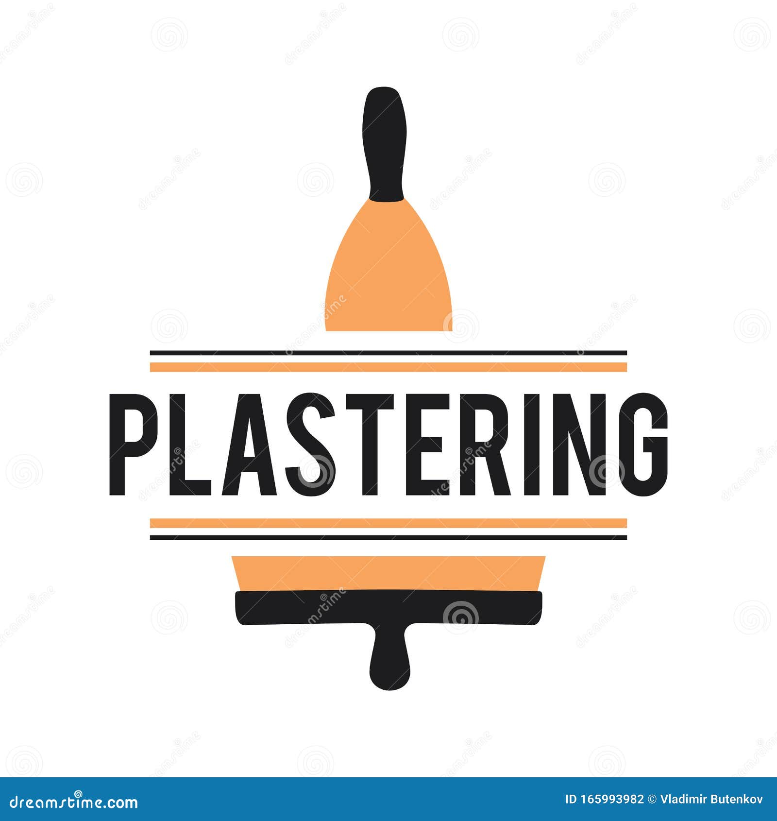 Vector Logo of Finishing Company on Plaster and Painting Stock