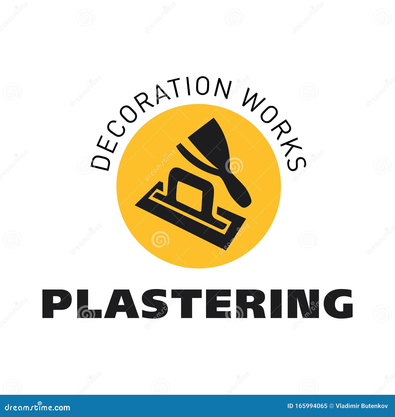 Vector Logo of Finishing Company on Plaster and Painting Stock