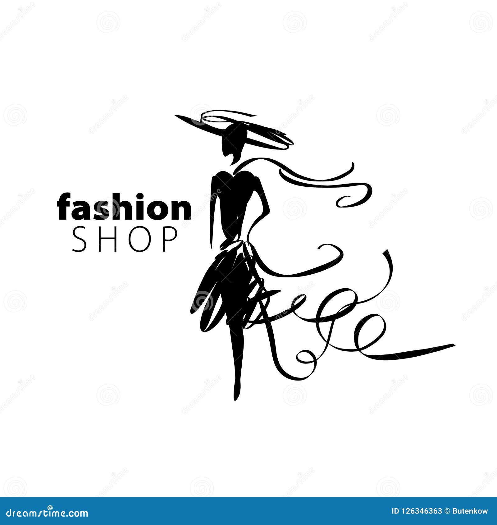 Vector logo girls stock vector. Illustration of female - 126346363