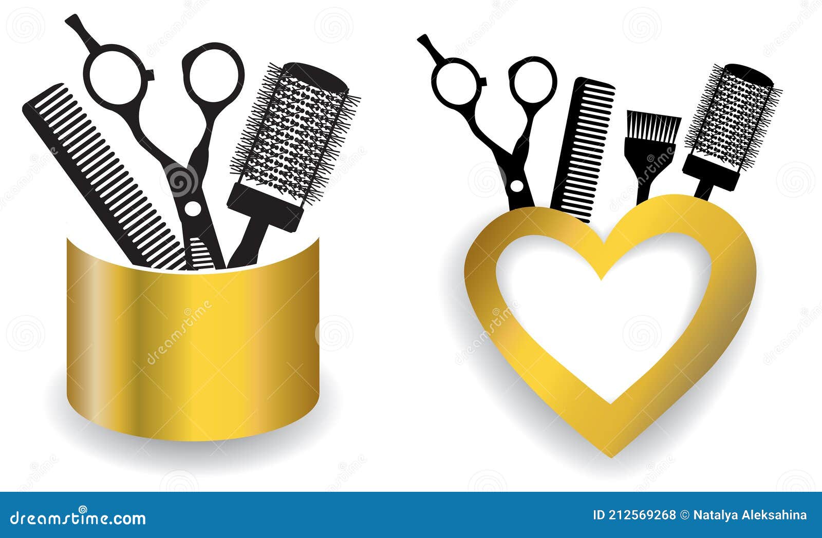 Vector Logo for Hair Salon with Scissors and Comb Stock Vector -  Illustration of emblem, haircutting: 212569268