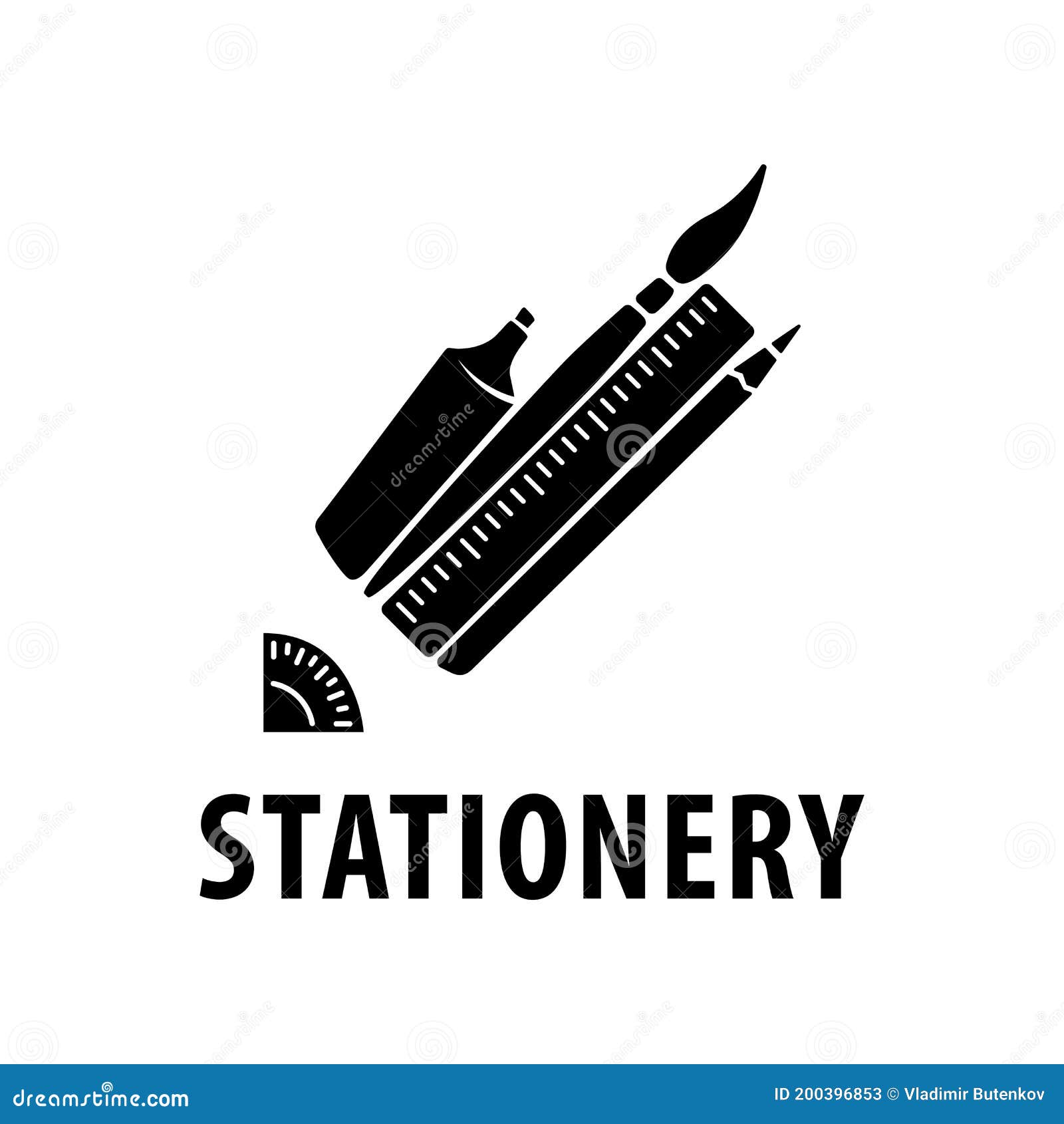 Vector Logo, Icon for a Stationery Store Stock Illustration