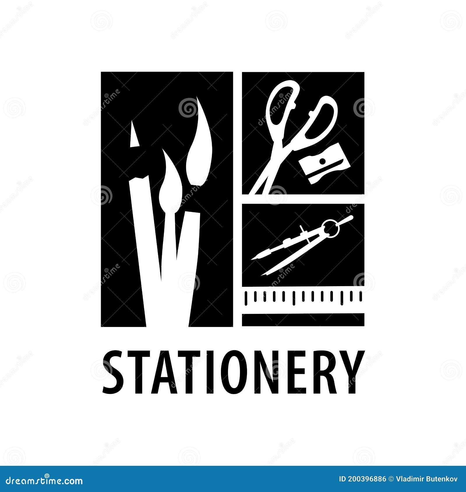 Vector Logo, Icon for a Stationery Store Stock Illustration