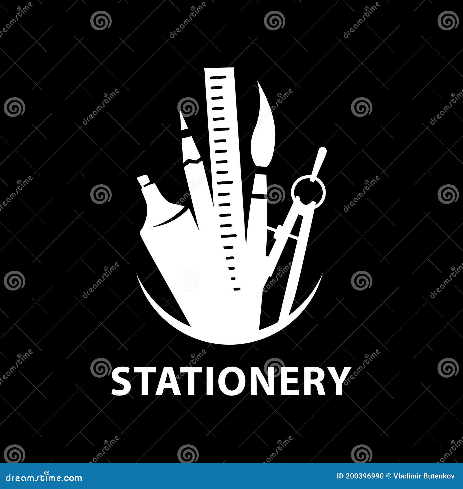Vector Logo, Icon for a Stationery Store Stock Illustration