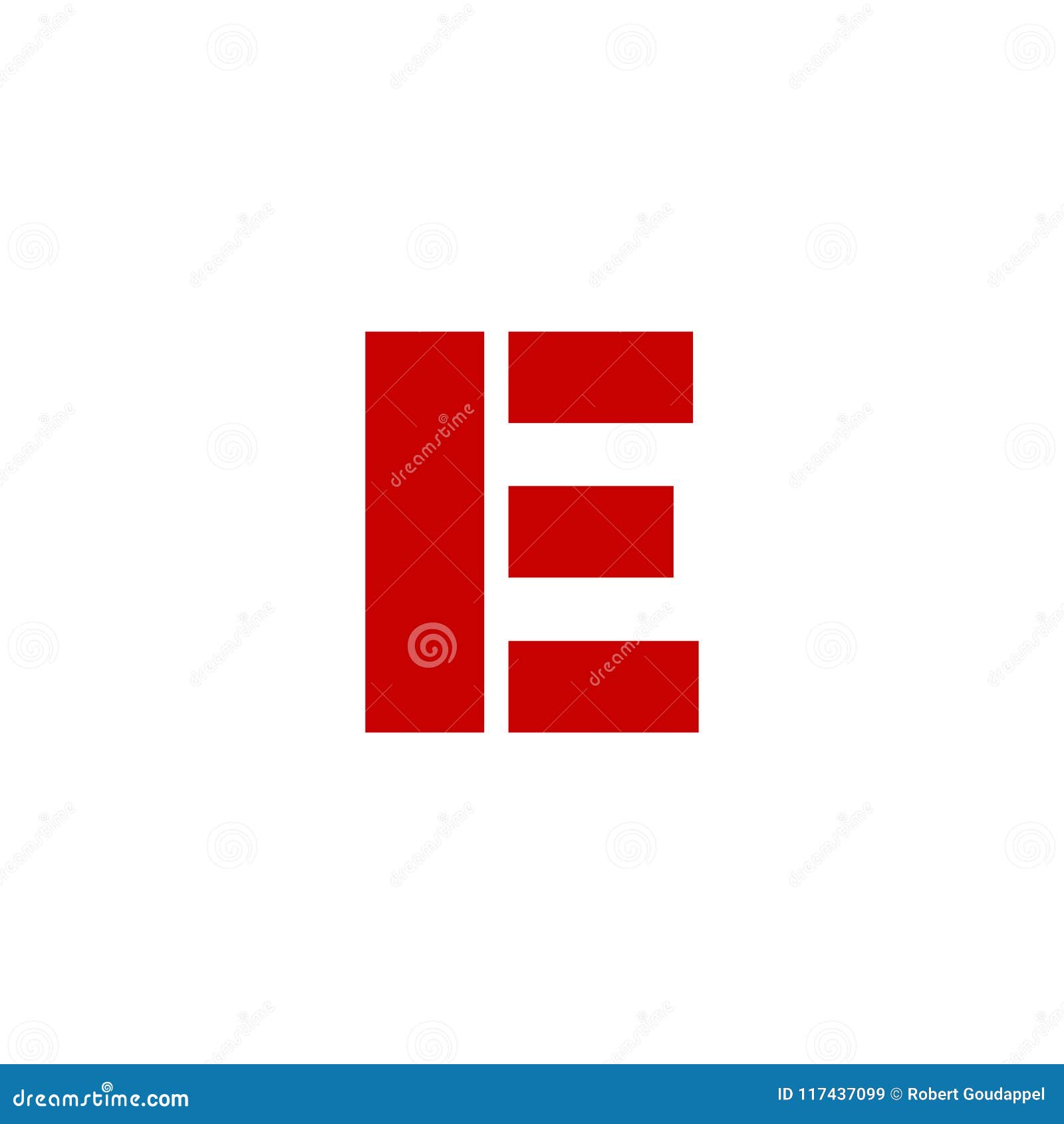 Vector Logo Letter E stock vector. Illustration of modern 117437099