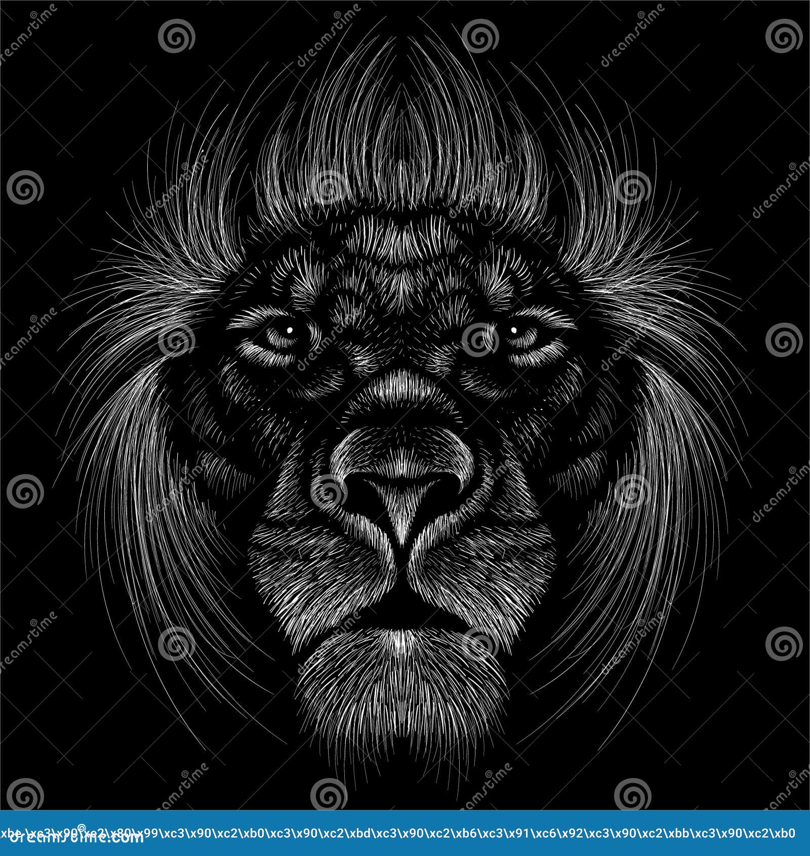 The Vector Logo Lion for Tattoo or T-shirt Print Design or Outwear. Hunting  Style Lions Background Stock Vector - Illustration of jaguar, 11animals:  181095042