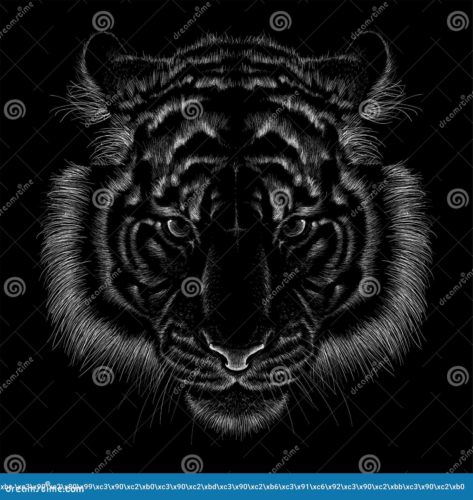 Tapis fin tigre motif tattoos