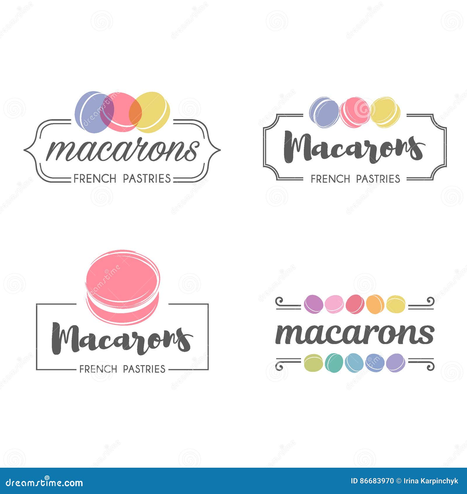 Vector Logo Macaron for Shop, Boutique, Store Stock Vector ...
