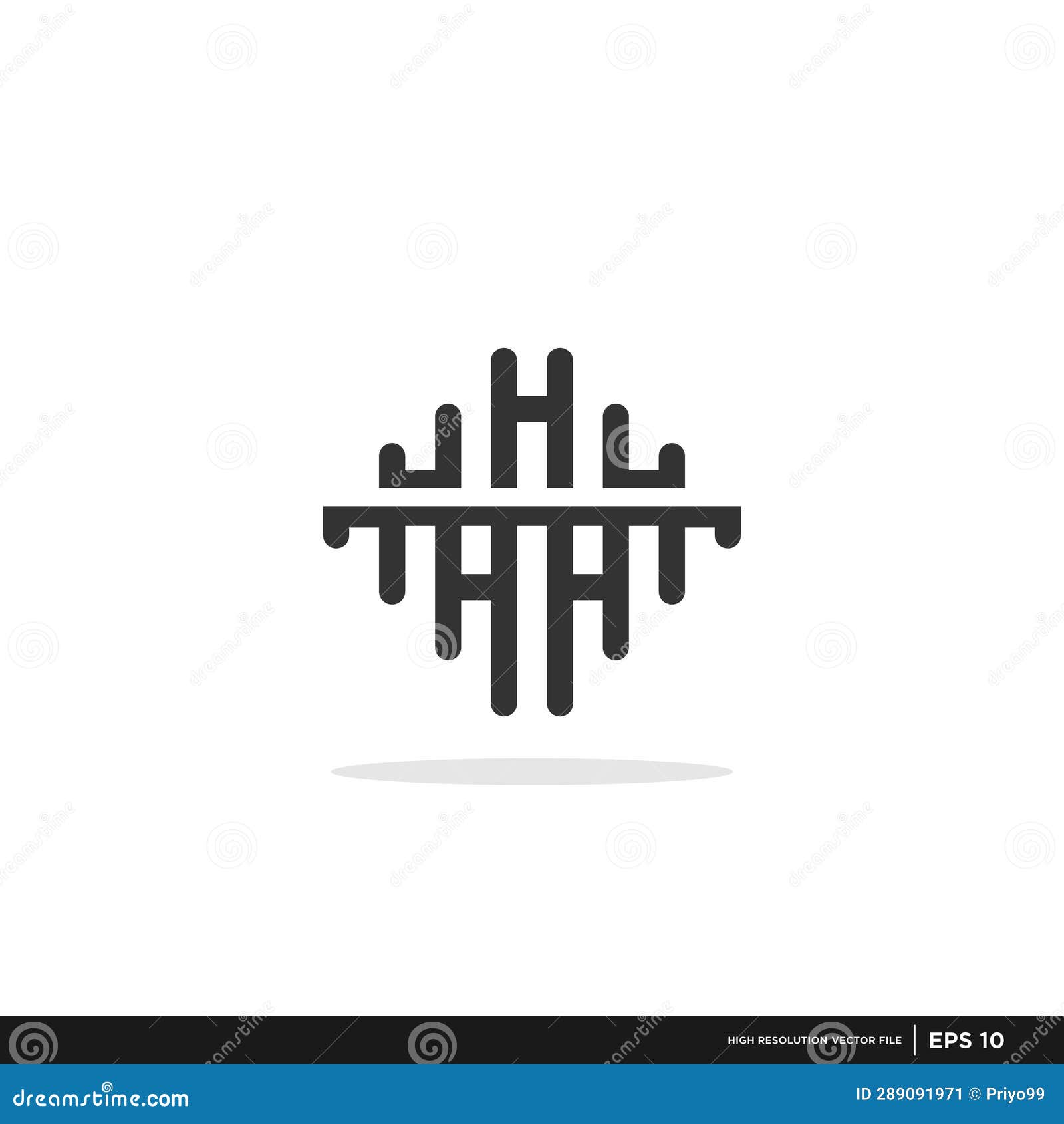 Vector Logo with Modern Shapes, Unique, and Clean, Line, Music Logos Stock Illustration