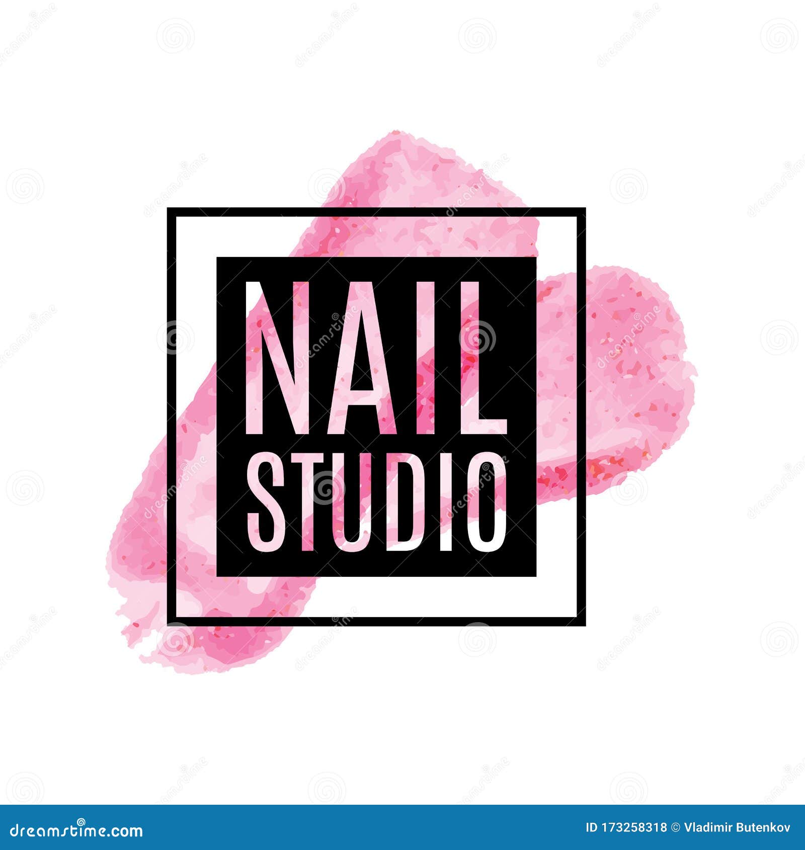 Vector Logo of Nail Care Studio, Nail Polish Stock Illustration