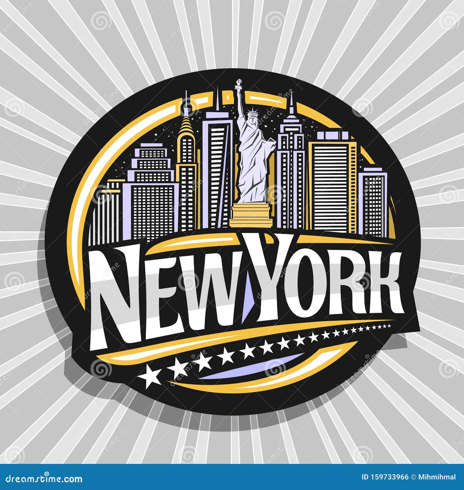 NY Logo. New York Logo. Grunde. Vector Logo Stock Illustration ...