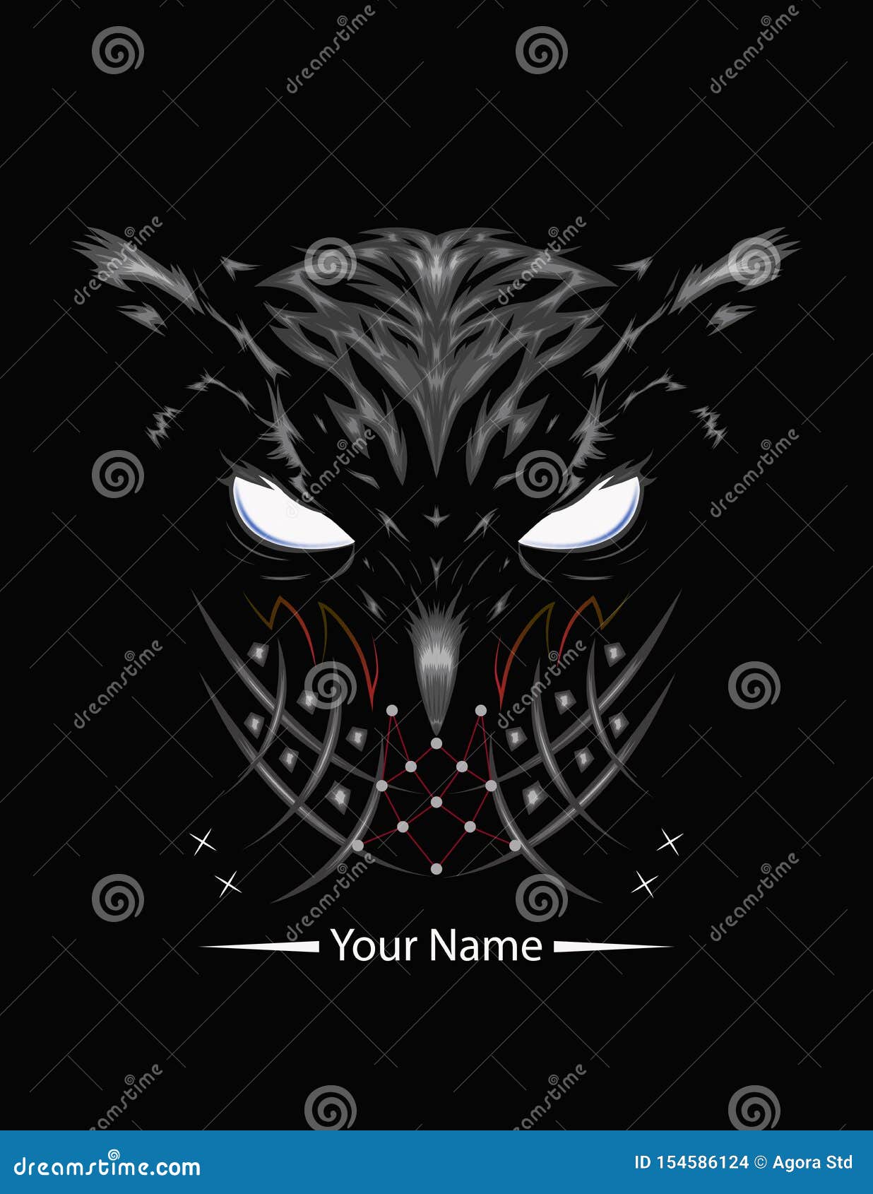 Vector Logo Owl on the Dark Background Stock Illustration - Illustration of  bird, icon: 154586124