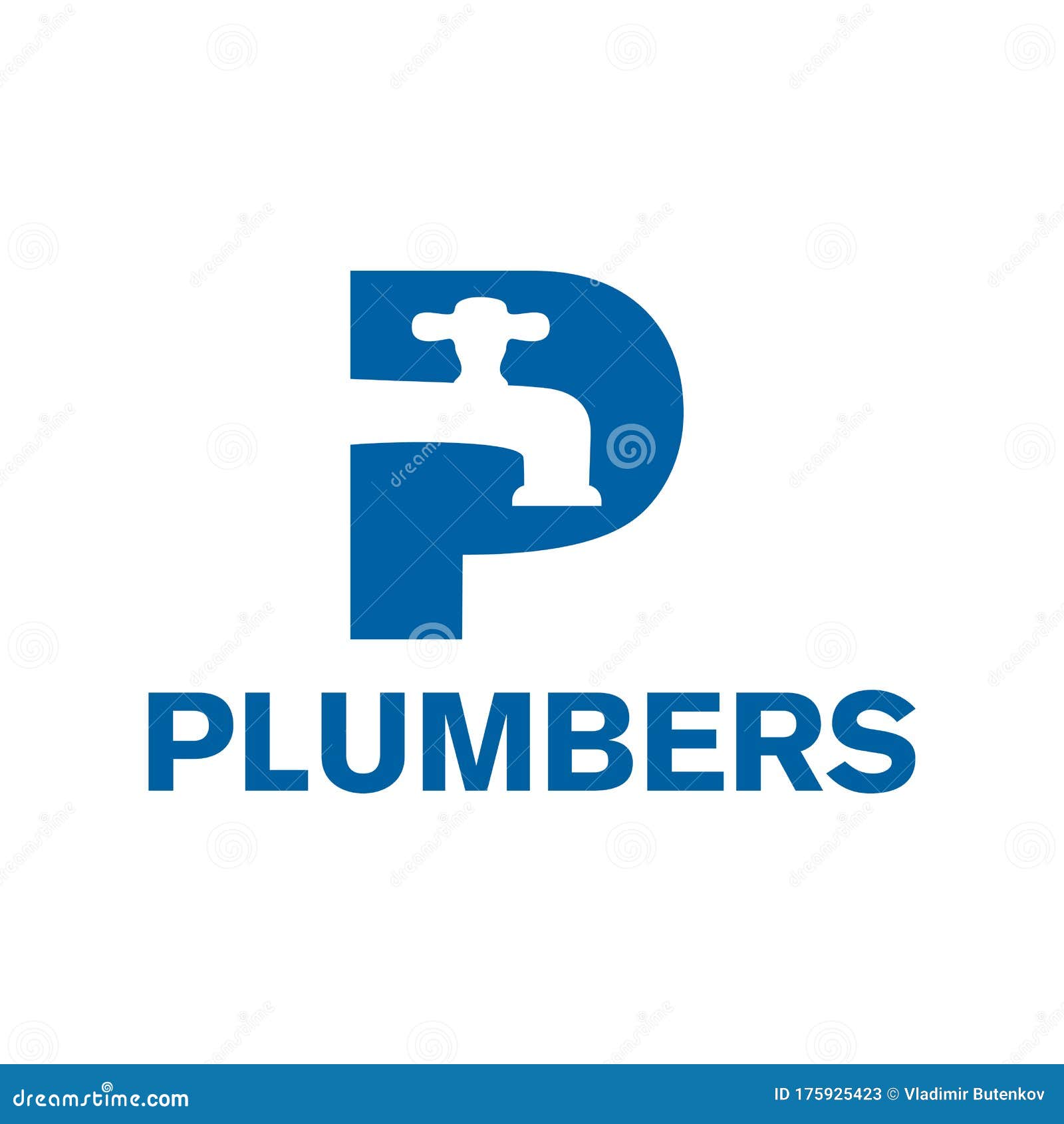 Vector Logo of Plumbing and Water Supply Company Stock Illustration