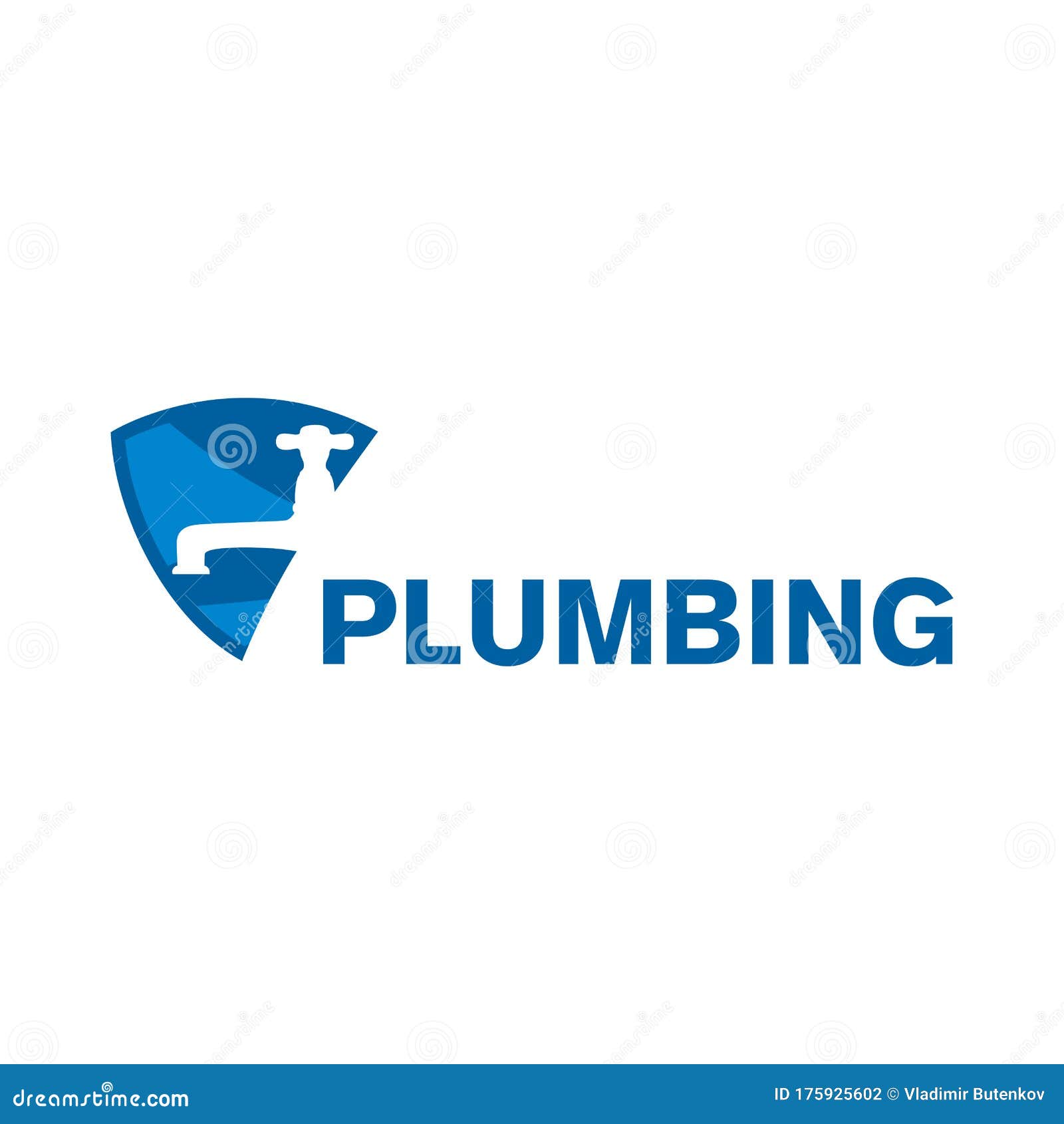 Vector Logo of Plumbing and Water Supply Company Stock Illustration