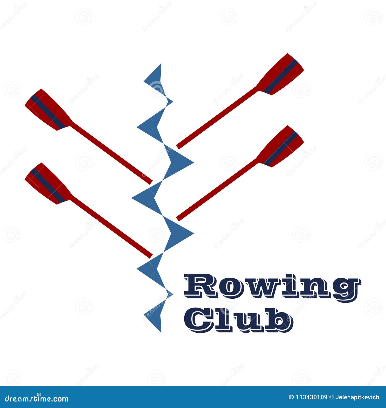 Vector Logo for Rowing Club Stock Illustration Illustration of