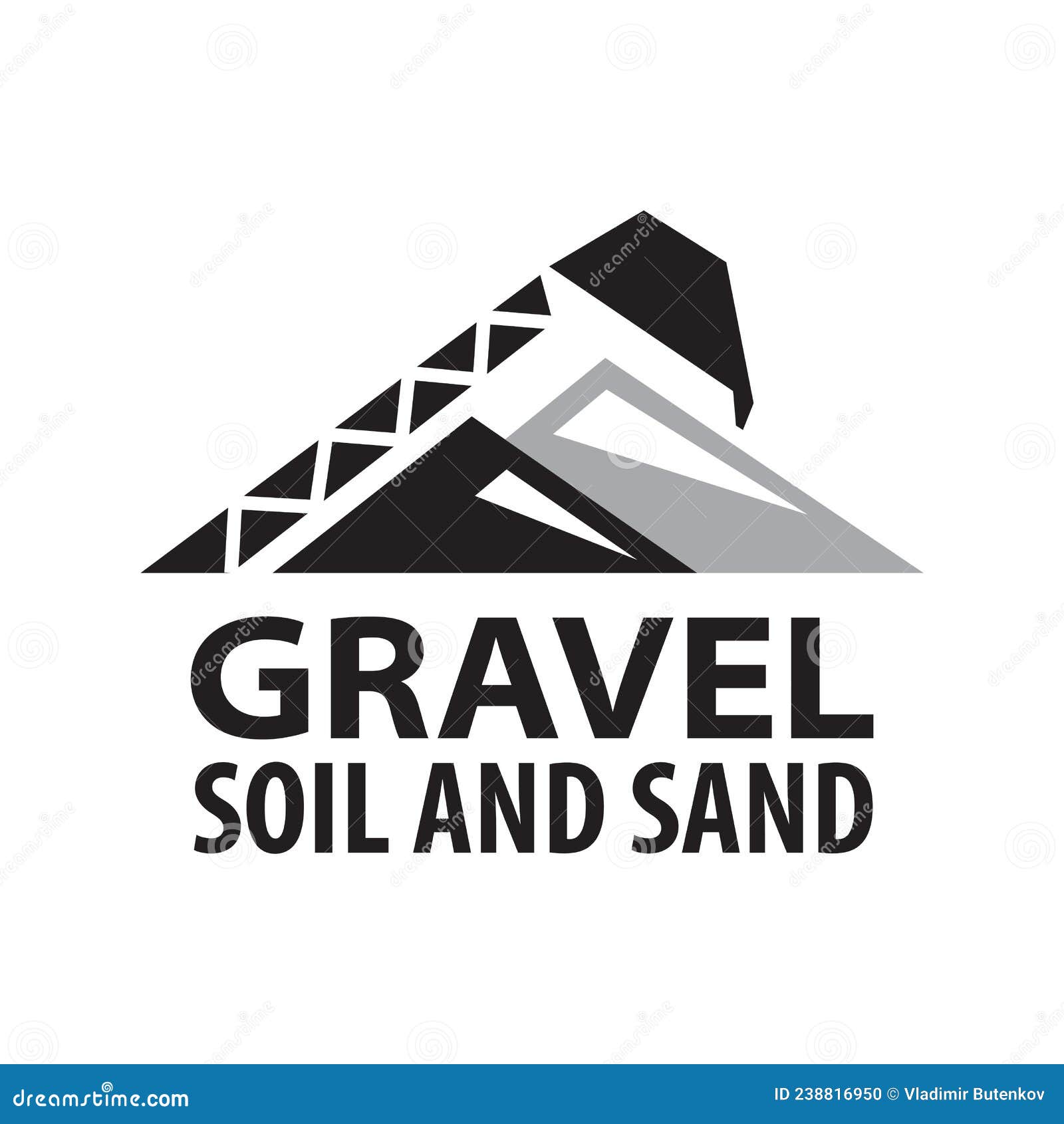 Vector Logo of Sand, Gravel and Soil Extraction Stock Vector - Illustration  of loader, abstract: 238816950, image size:1600x1690