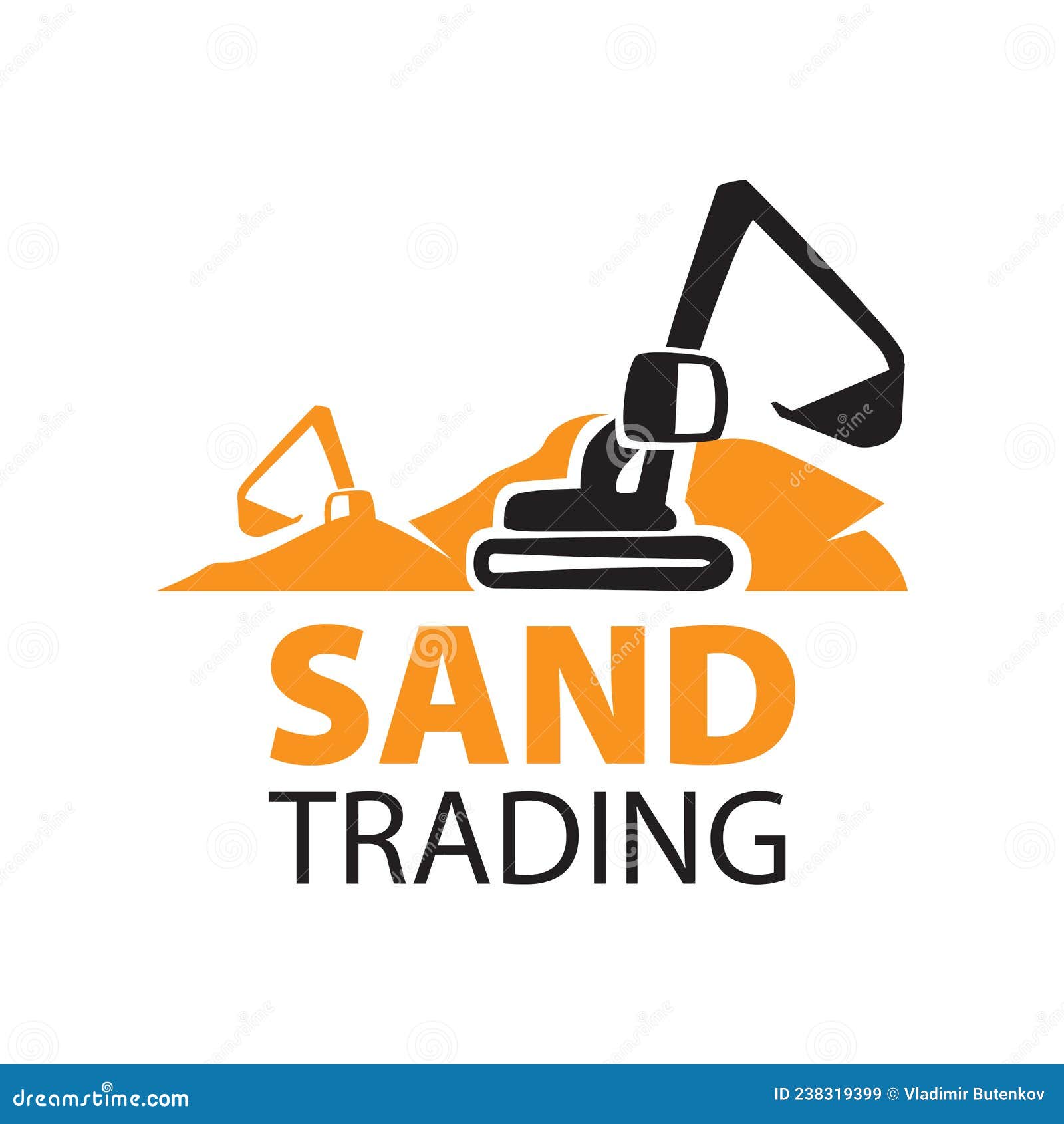 Vector Logo of Sand Mining and Trading Stock Vector - Illustration of  background, machine: 238319399, image size:1600x1690