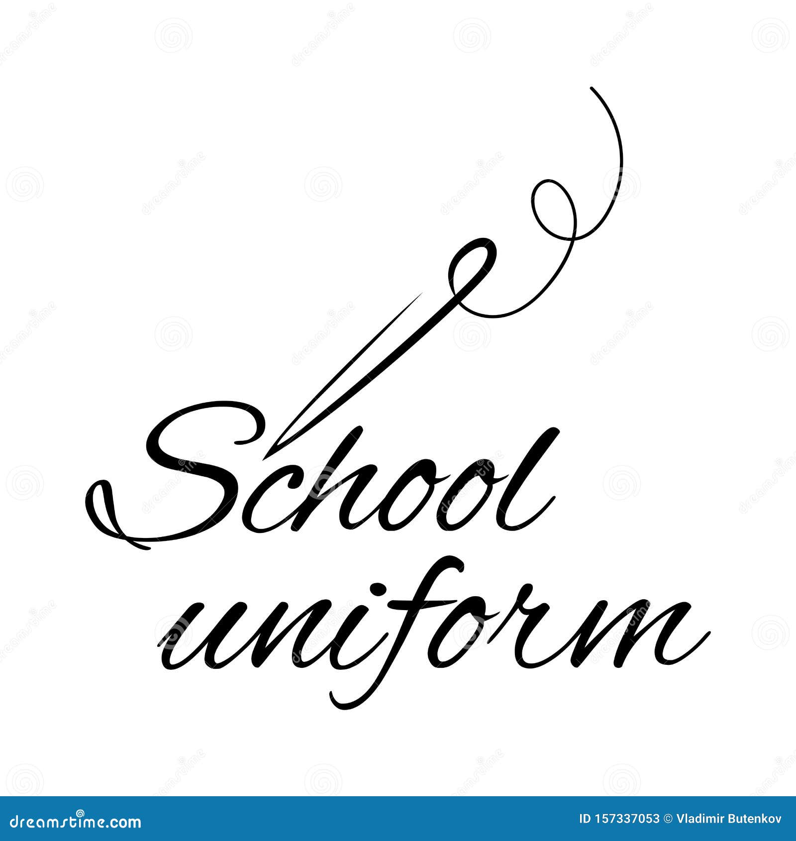 Vector Logo for School Store Clothes and Uniforms Stock Illustration