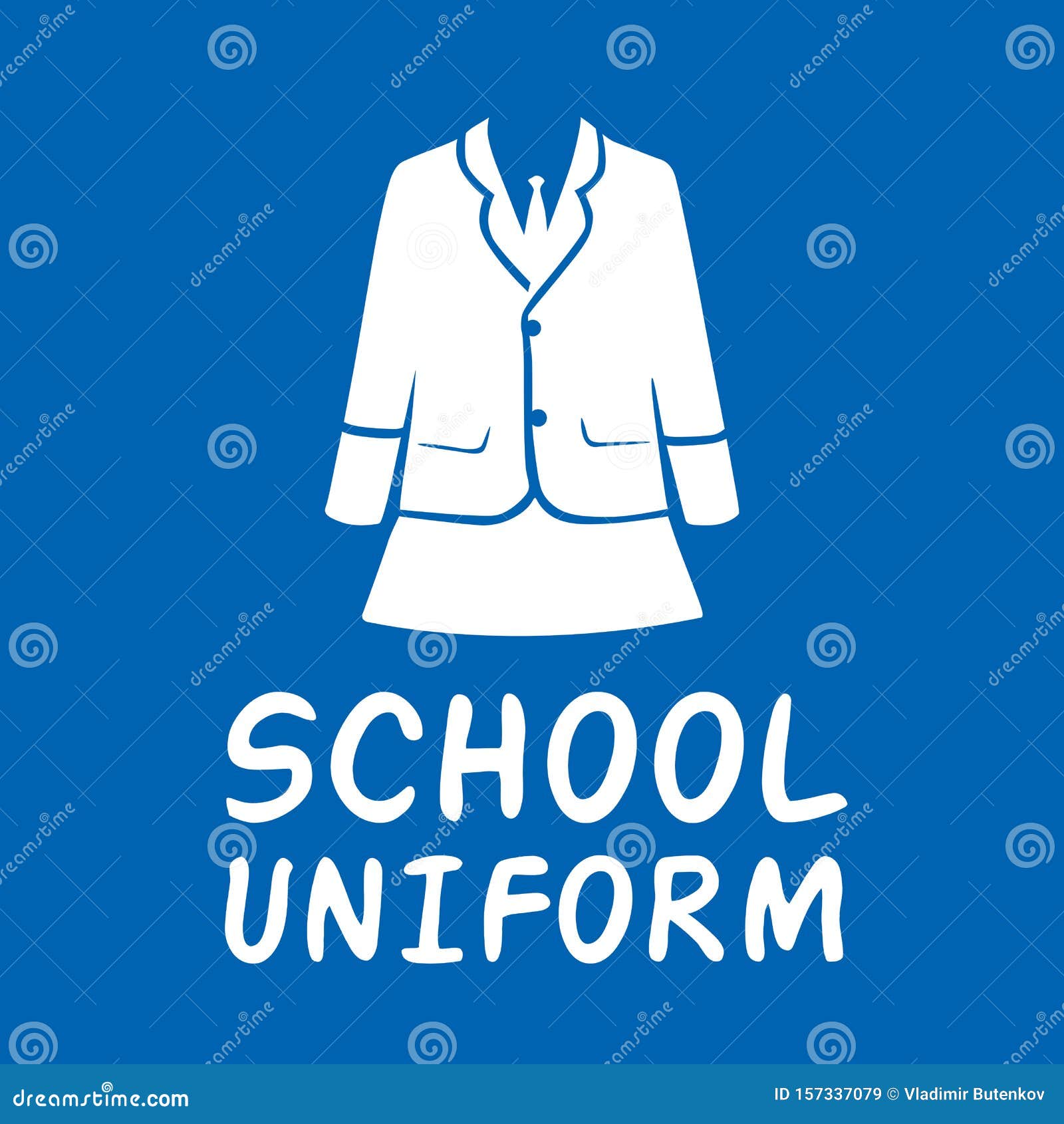 Vector Logo for School Store Clothes and Uniforms Stock Illustration