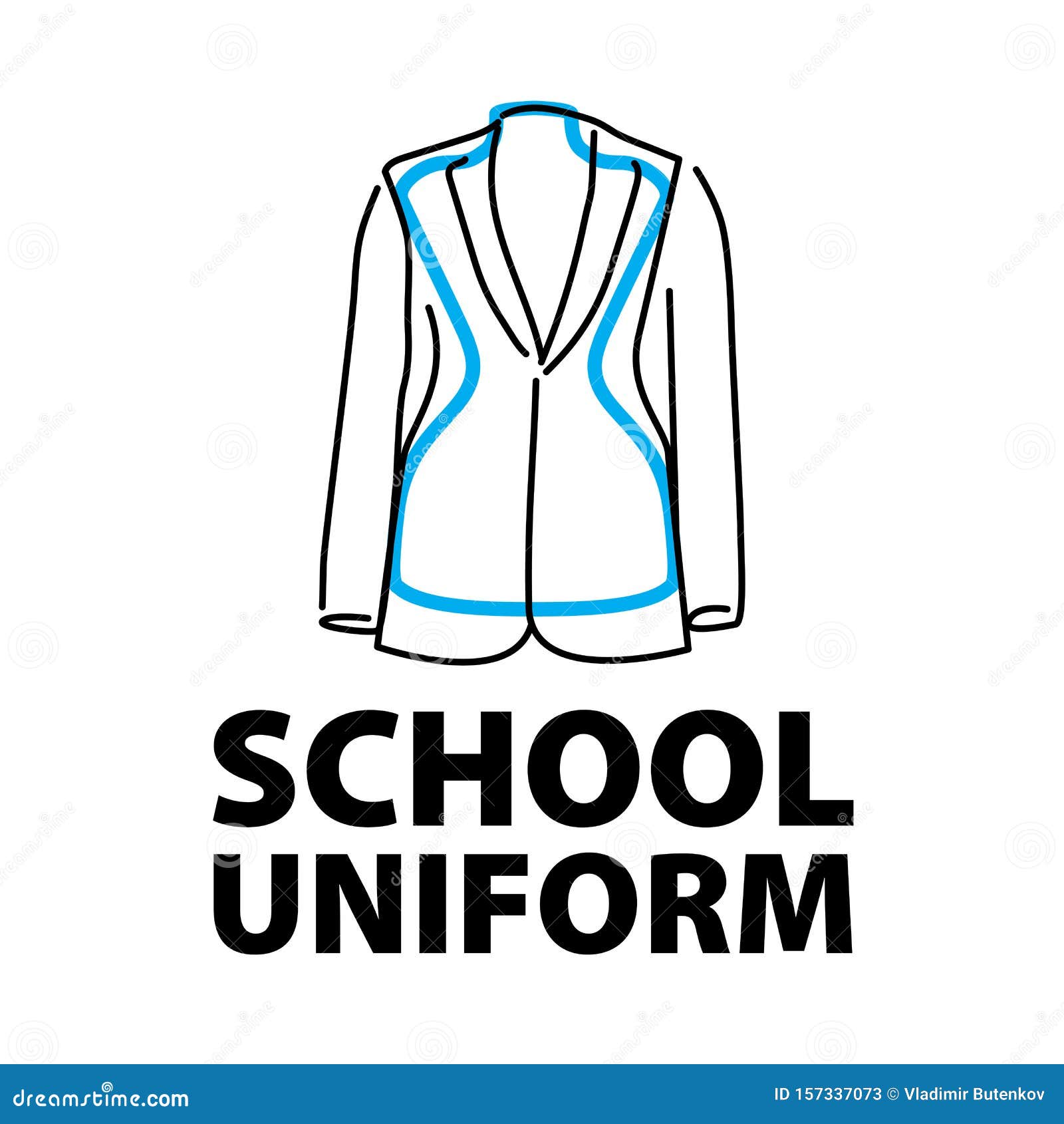 Vector Logo for School Store Clothes and Uniforms Stock Illustration