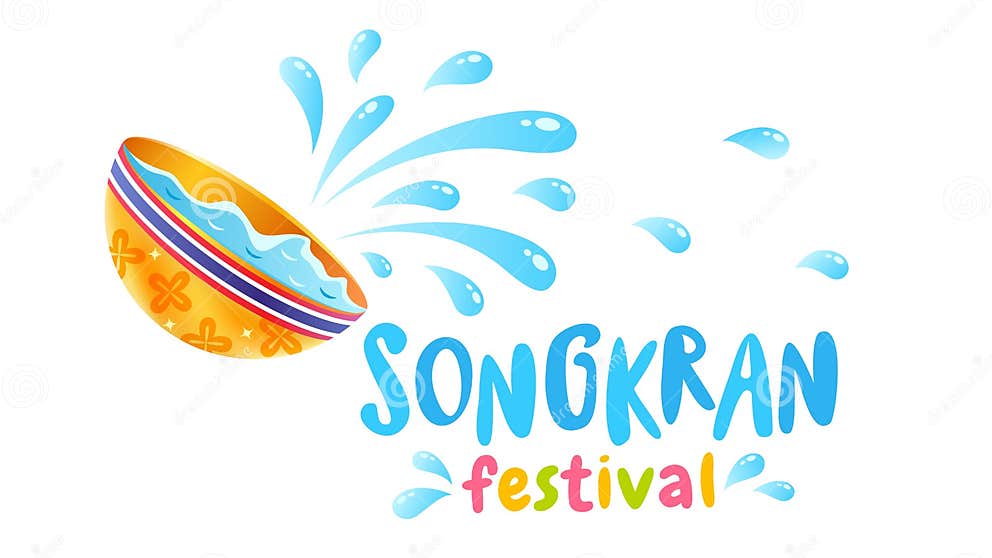 Vector Logo for Songkran Festival in Thailand Stock Vector ...