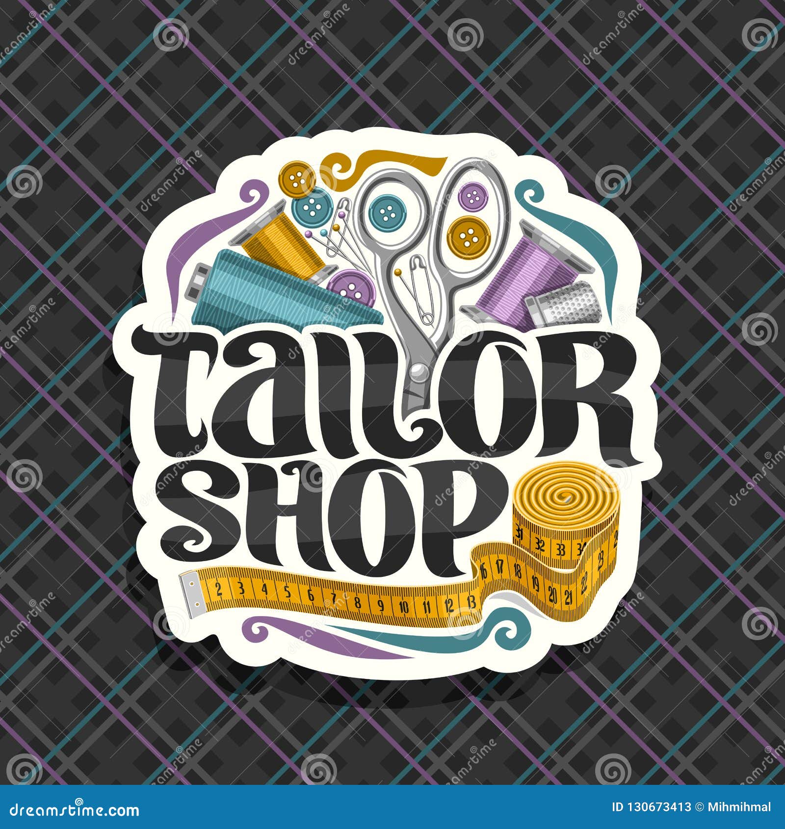 Vector Logo for Tailor Shop Stock Vector - Illustration of handicraft ...