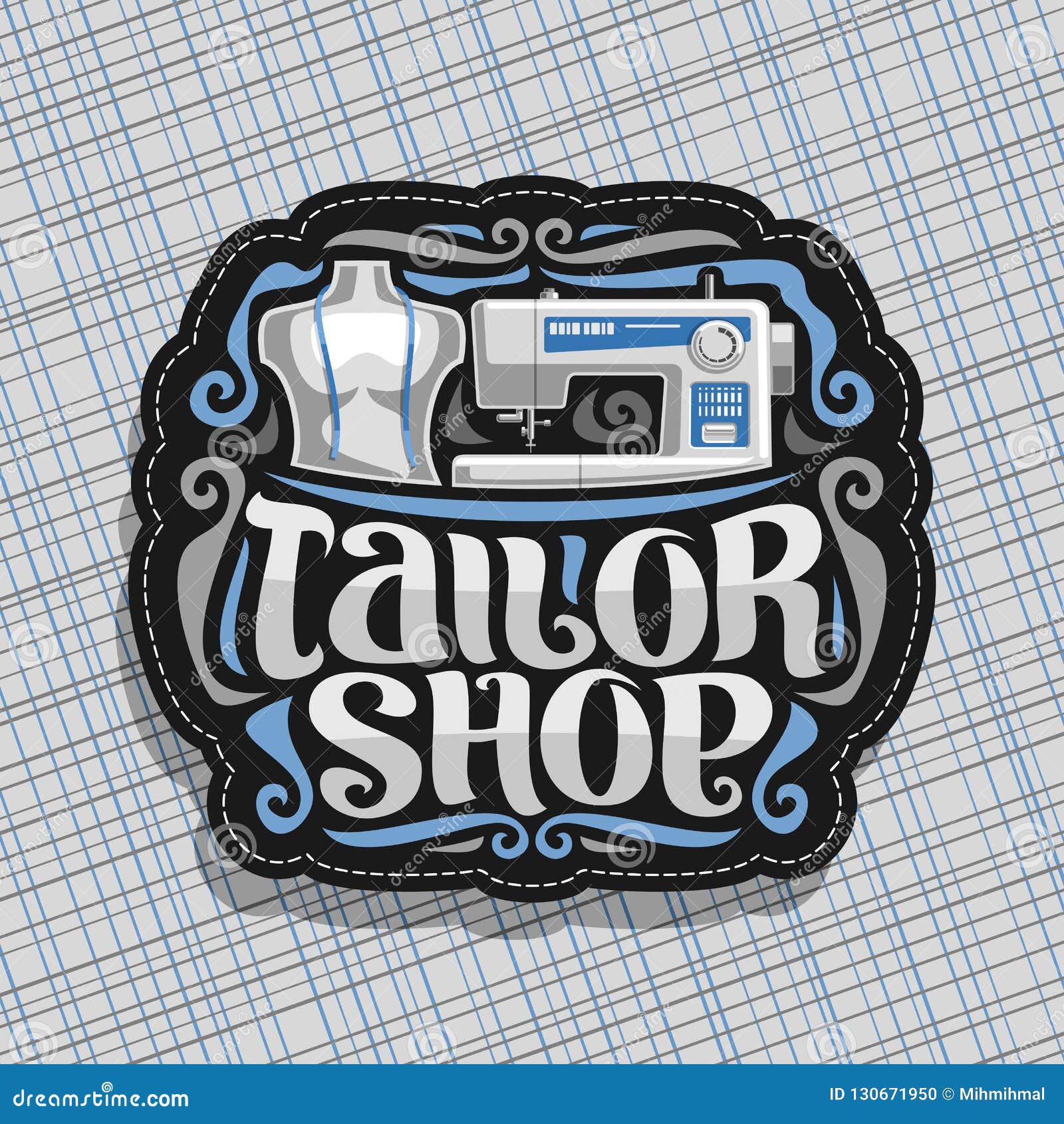 Vector Logo for Tailor Shop Stock Vector - Illustration of handmade ...
