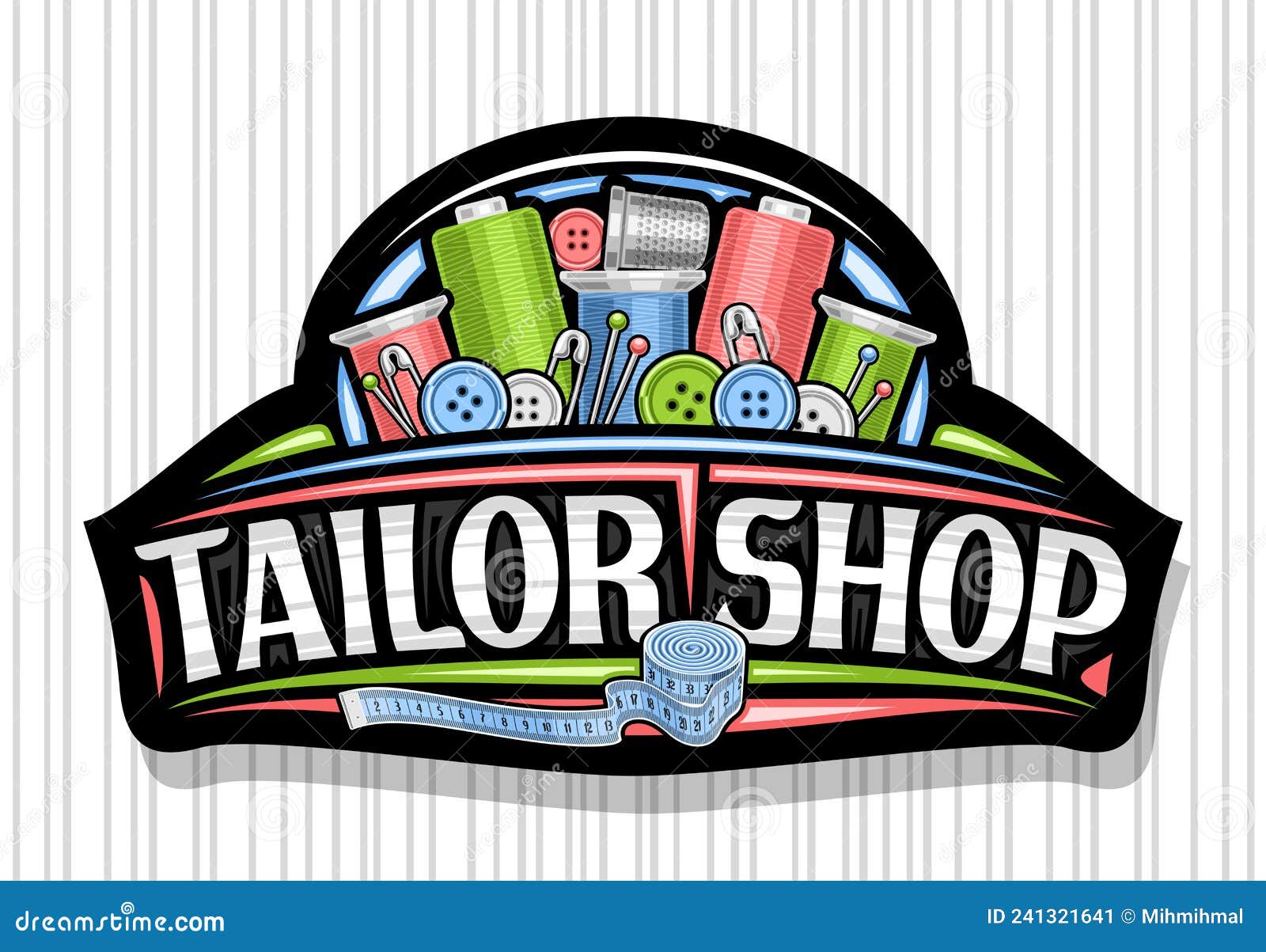 Vector Logo for Tailor Shop Stock Vector - Illustration of bespoke ...