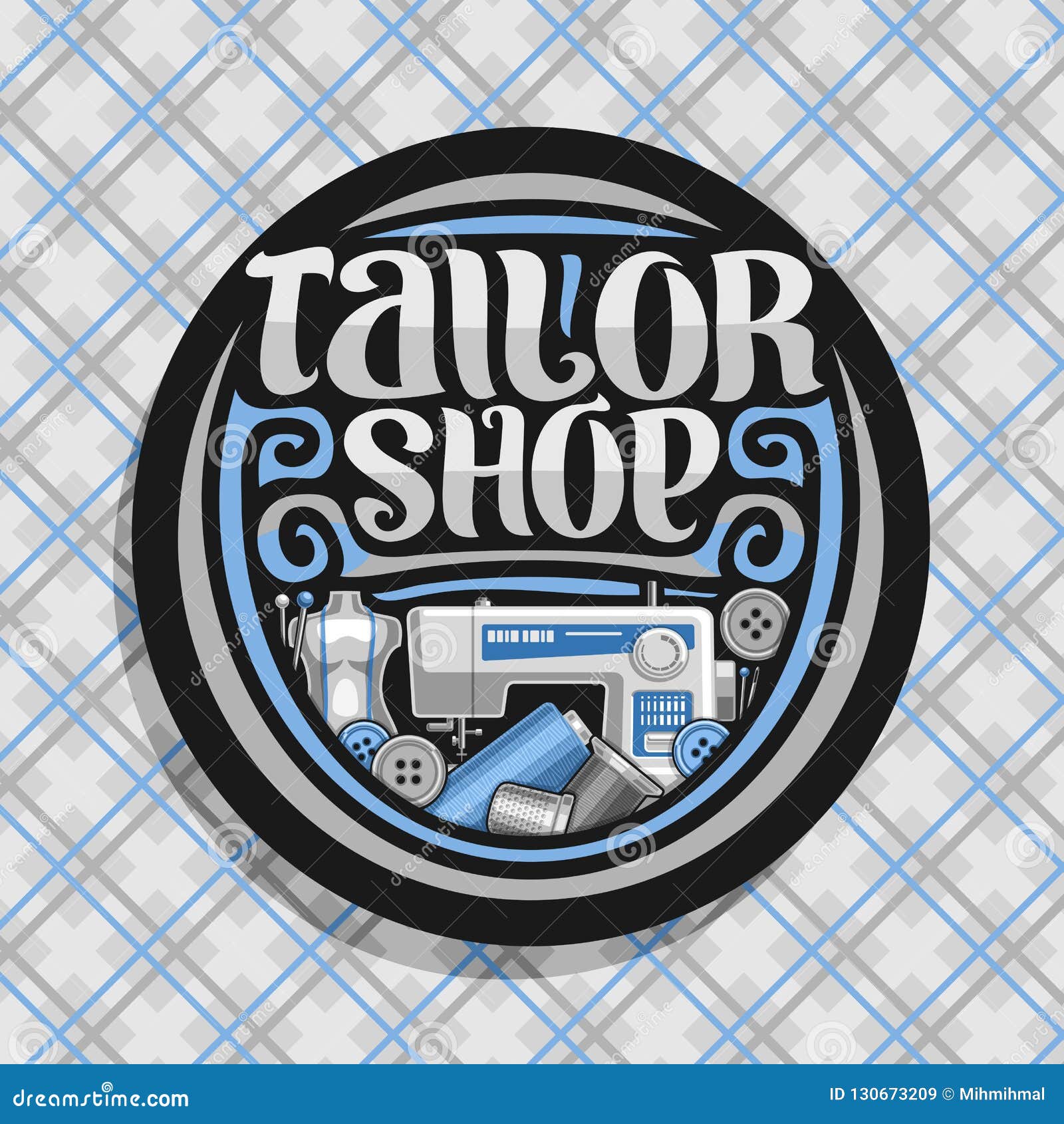 Vector Logo for Tailor Shop Stock Vector - Illustration of modern ...