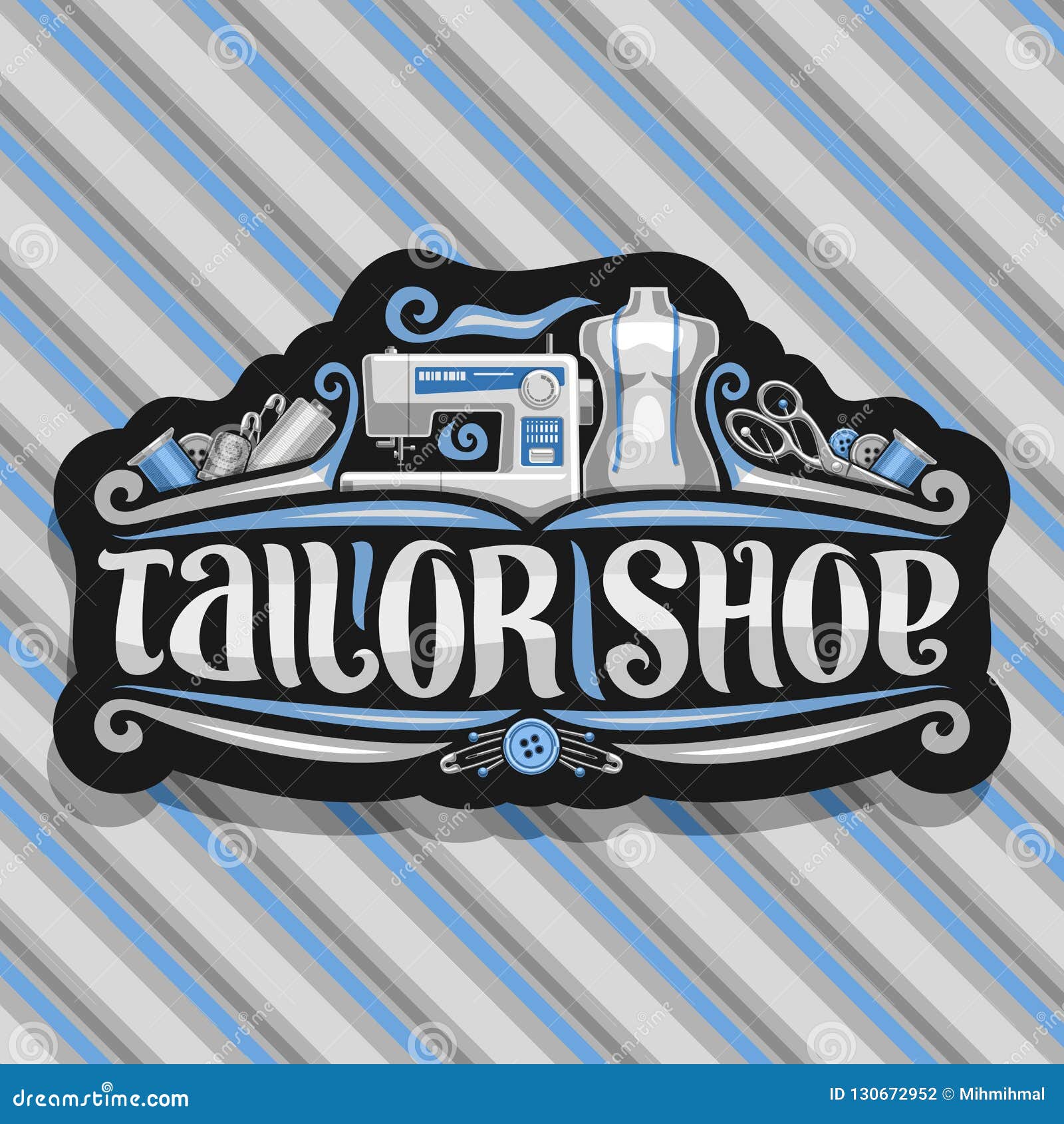 Vector Logo for Tailor Shop Stock Vector - Illustration of design ...