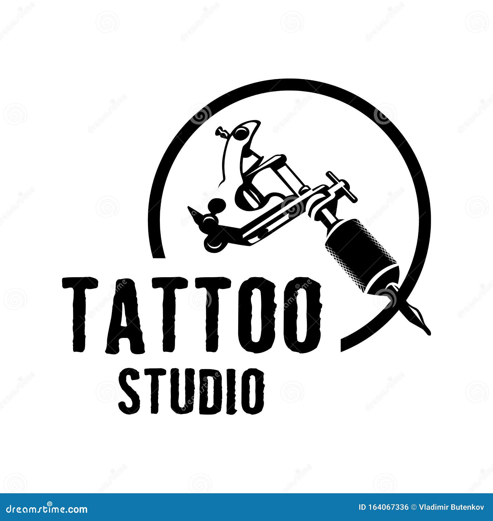 Vector Logo for Tattoo Salon and Studio Stock Illustration - Illustration of  accessories, oldschool: 164067336