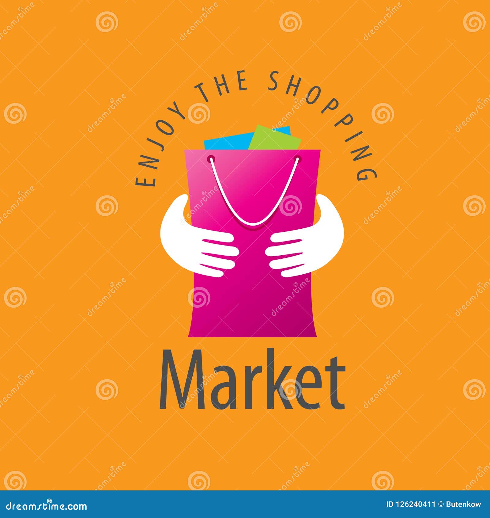 Vector shopping logo stock vector. Illustration of logo - 126240411