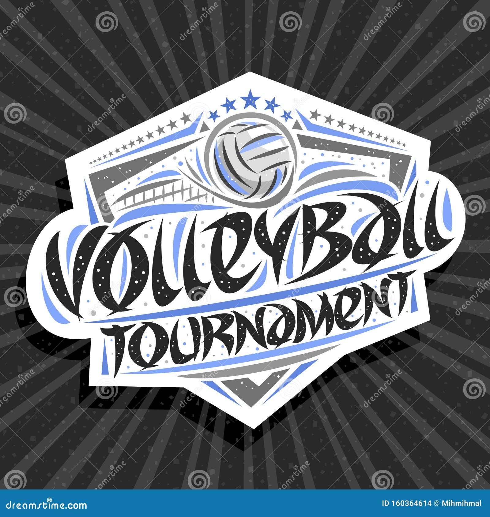 Vector Logo for Volleyball Tournament Stock Vector - Illustration of ...