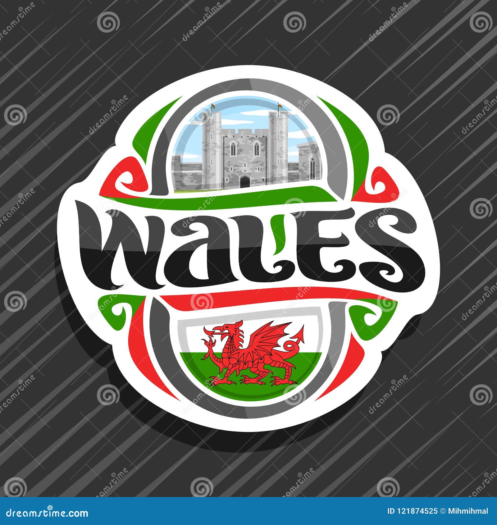 Flag of Wales Classic Fridge Magnet