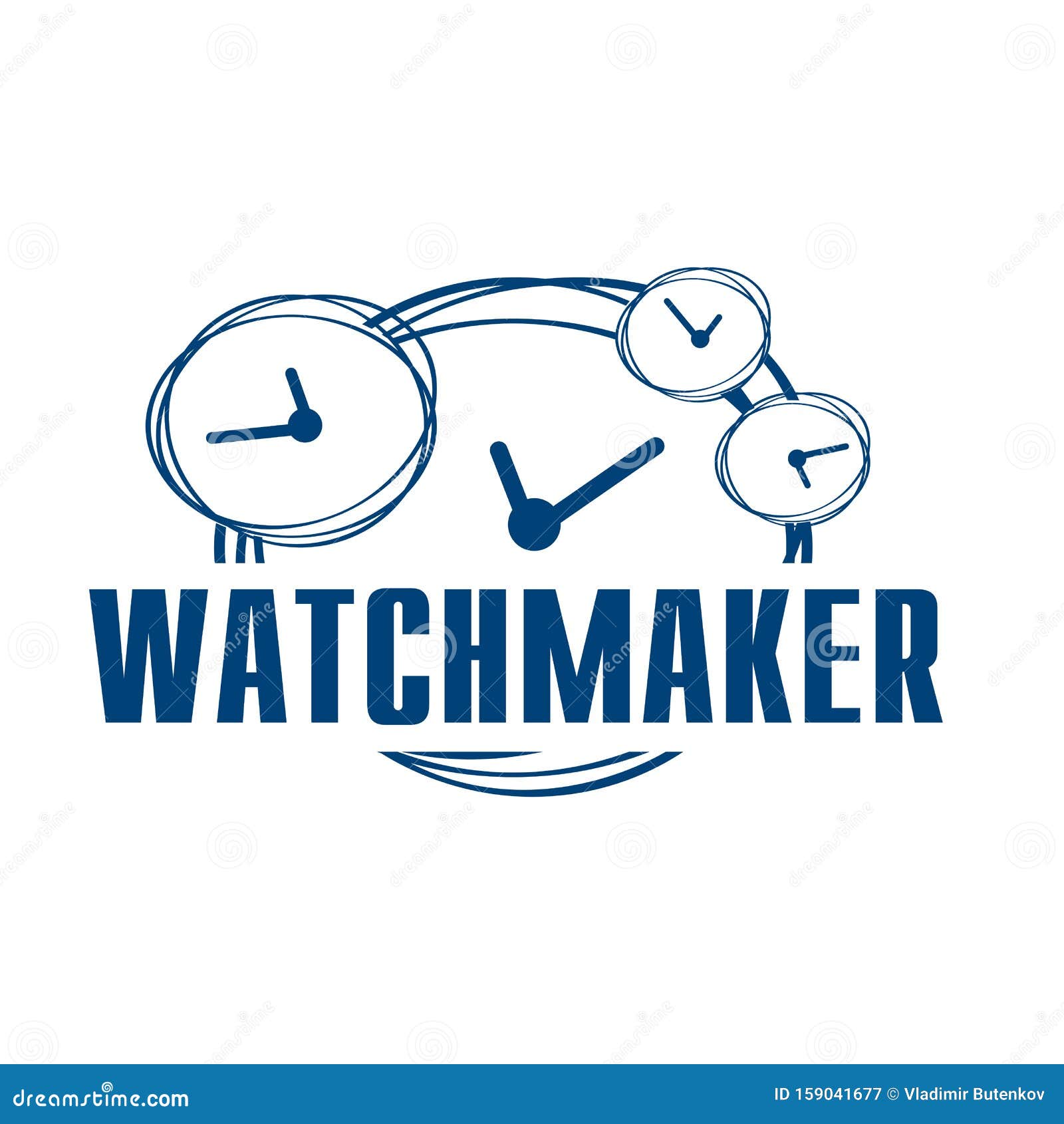 Vector Logo for Watchmaker and Watch Repair Stock Illustration