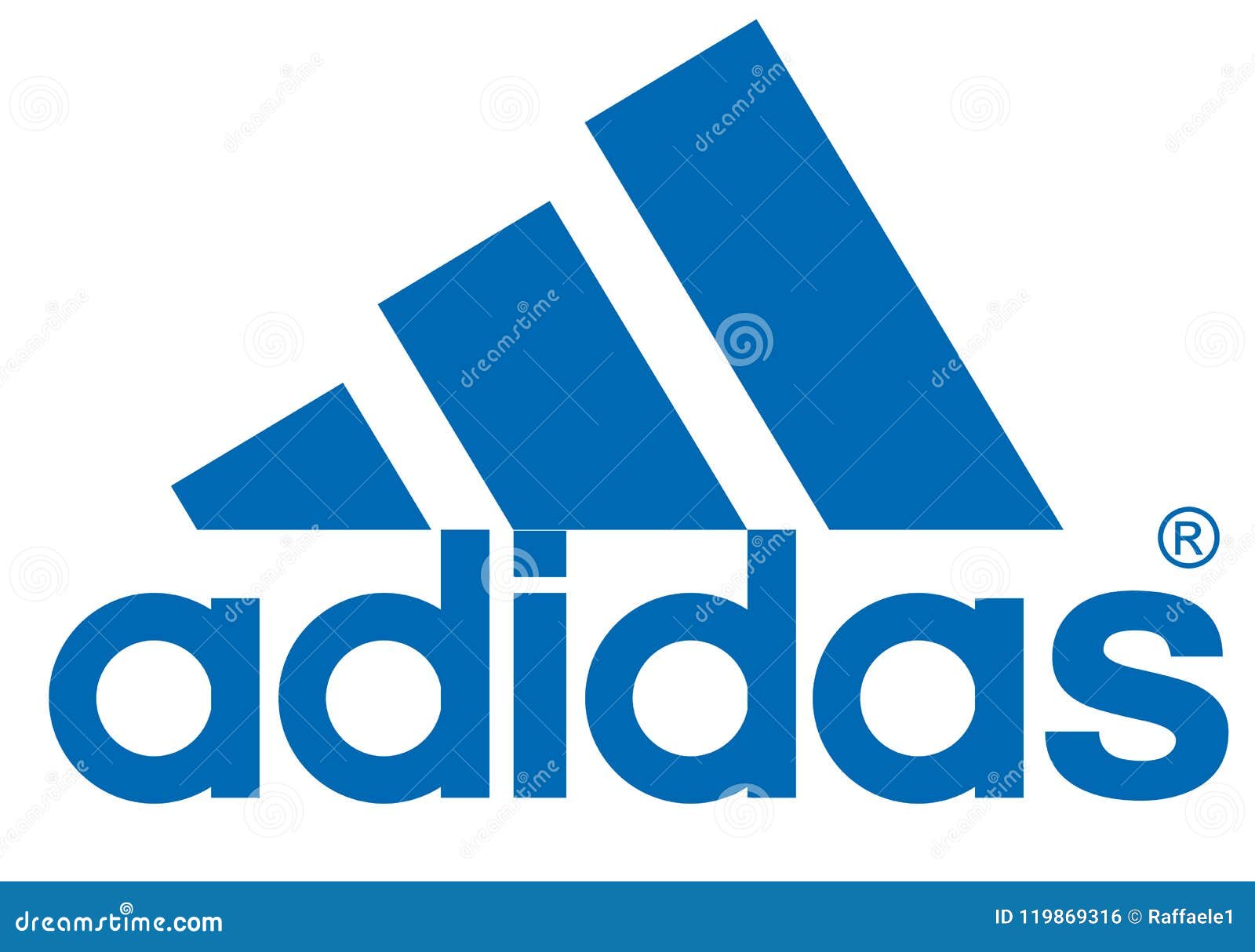Adidas Logo editorial photo. Illustration -