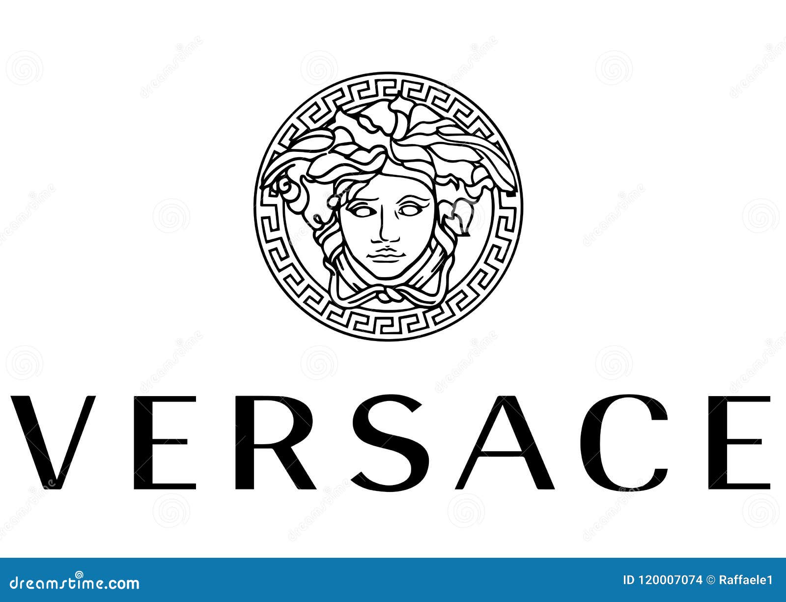 Versace Logo editorial stock image. Illustration of illustrator - 120007074