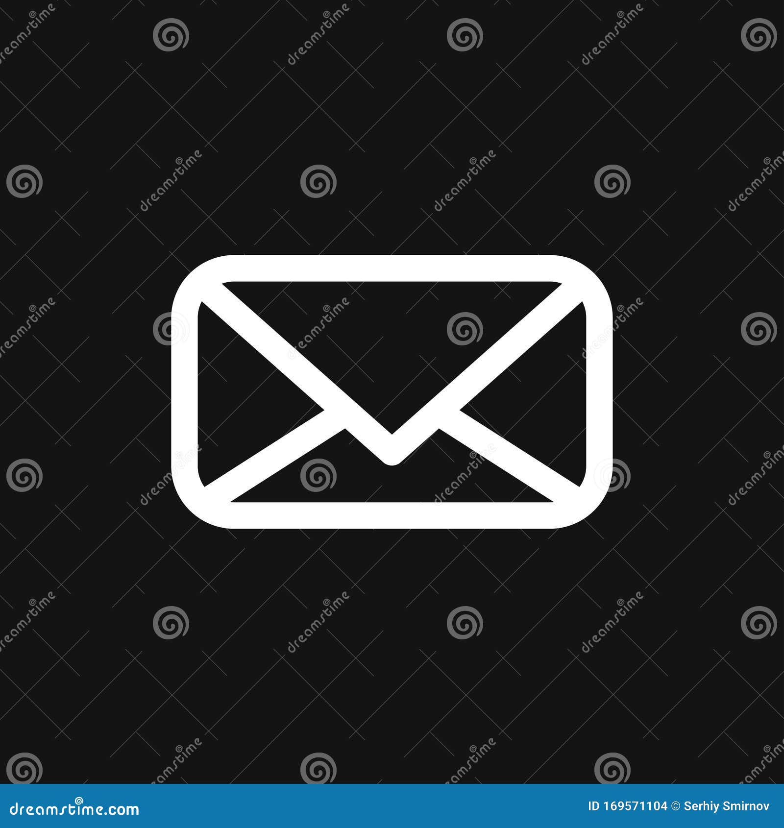 Envelope Icon, Vector Mail Envelope and Letter Symbol Stock
